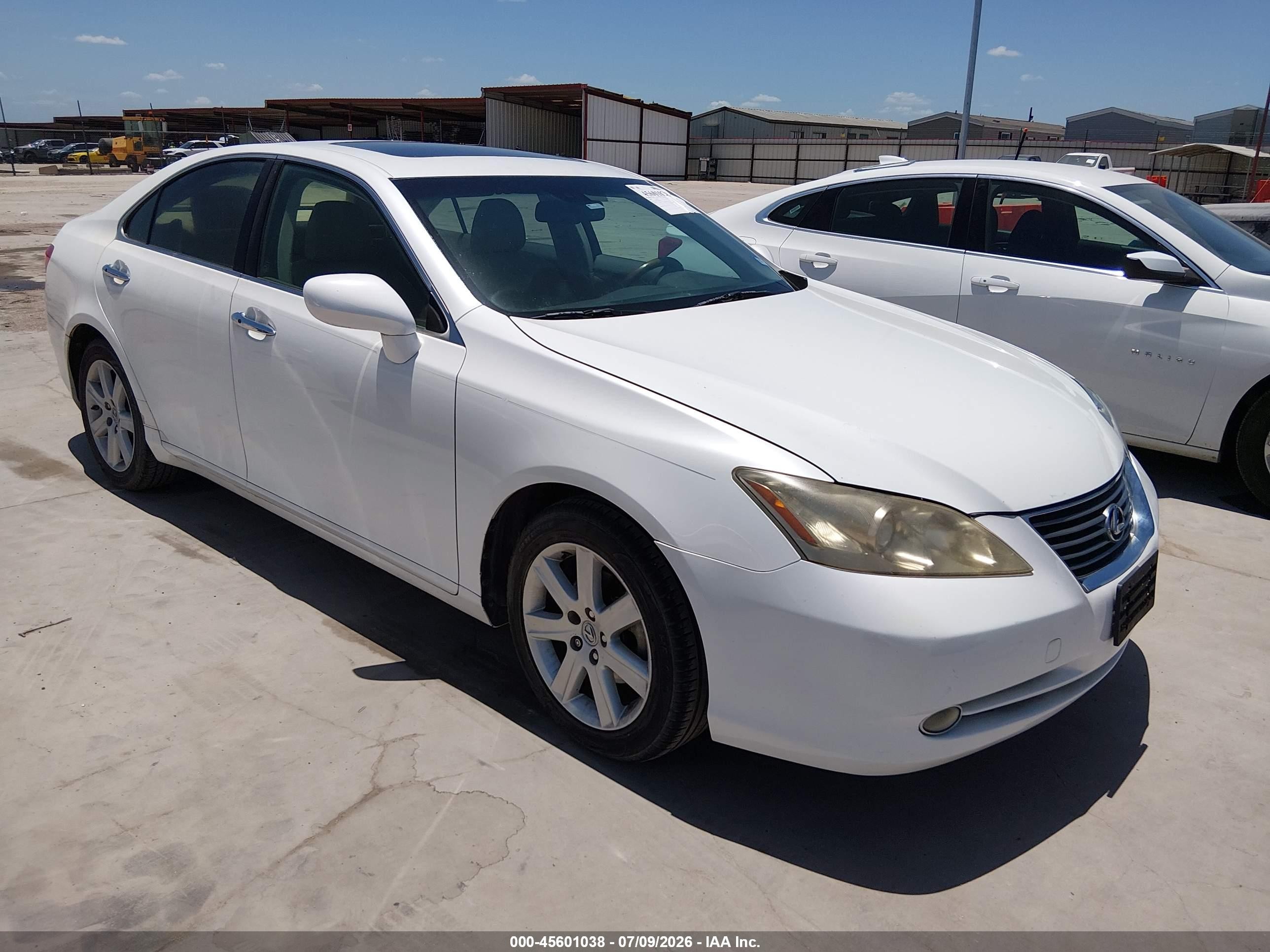 2009 Lexus Es 350   White vin: JTHBJ46G792287550