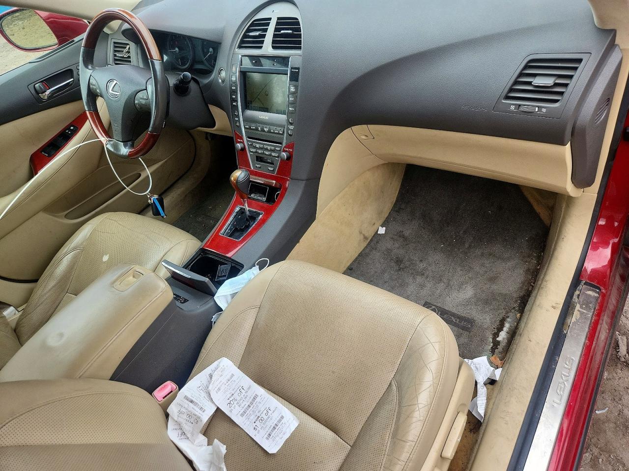 2009 Lexus Es 350 Red vin: JTHBJ46G792308333
