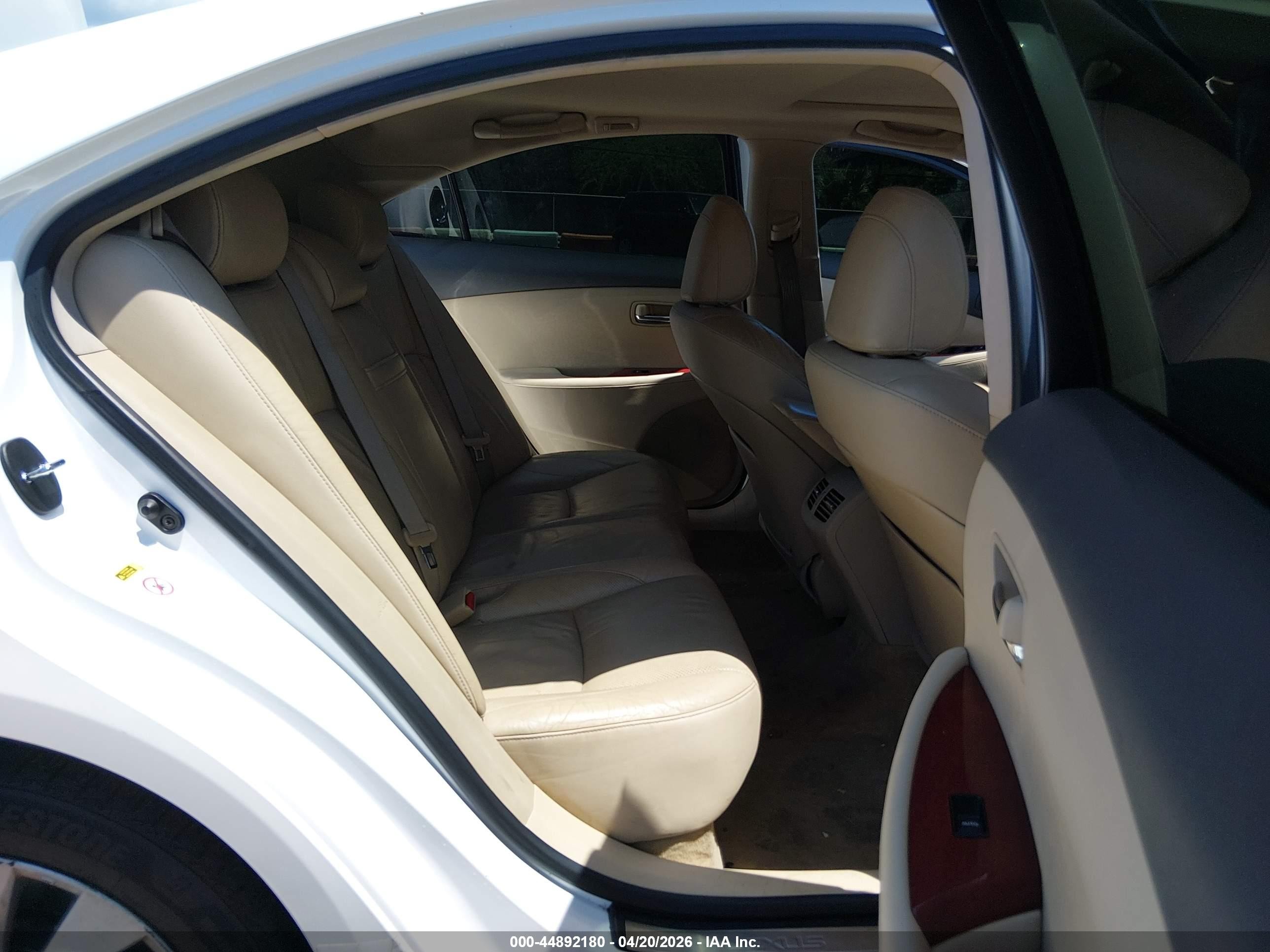 2009 Lexus Es 350   White vin: JTHBJ46G792323057