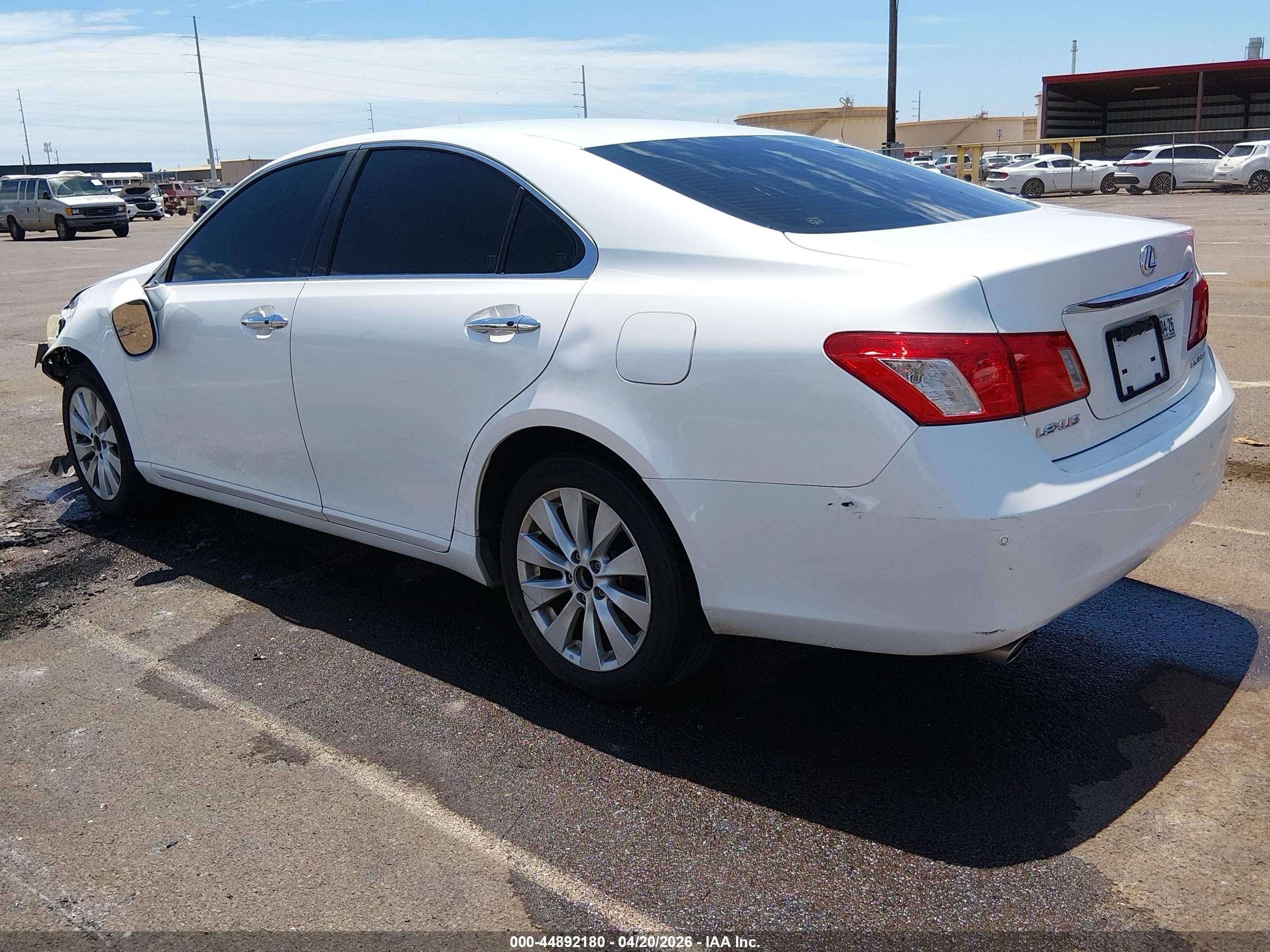 2009 Lexus Es 350   White vin: JTHBJ46G792323057