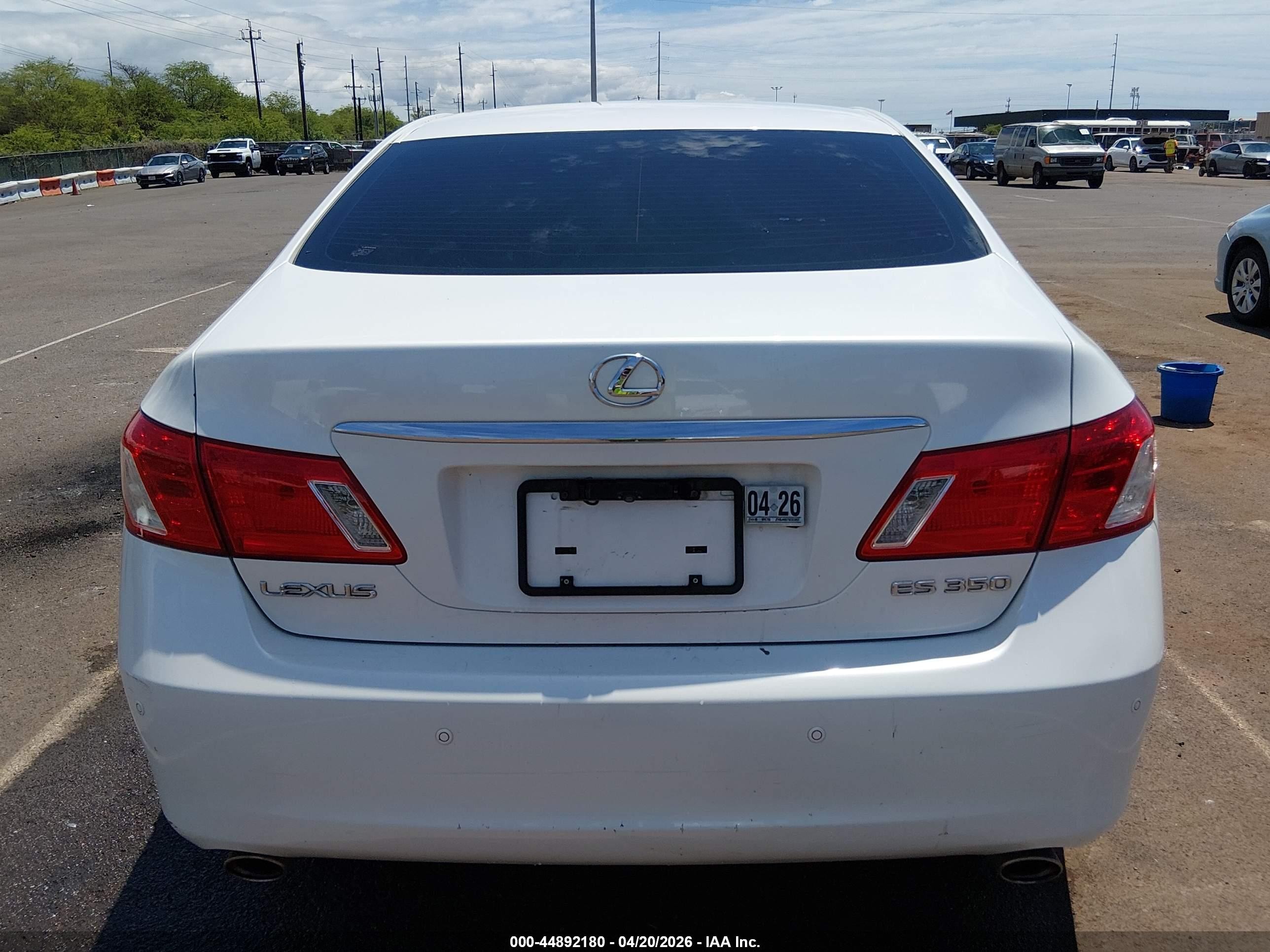 2009 Lexus Es 350   White vin: JTHBJ46G792323057
