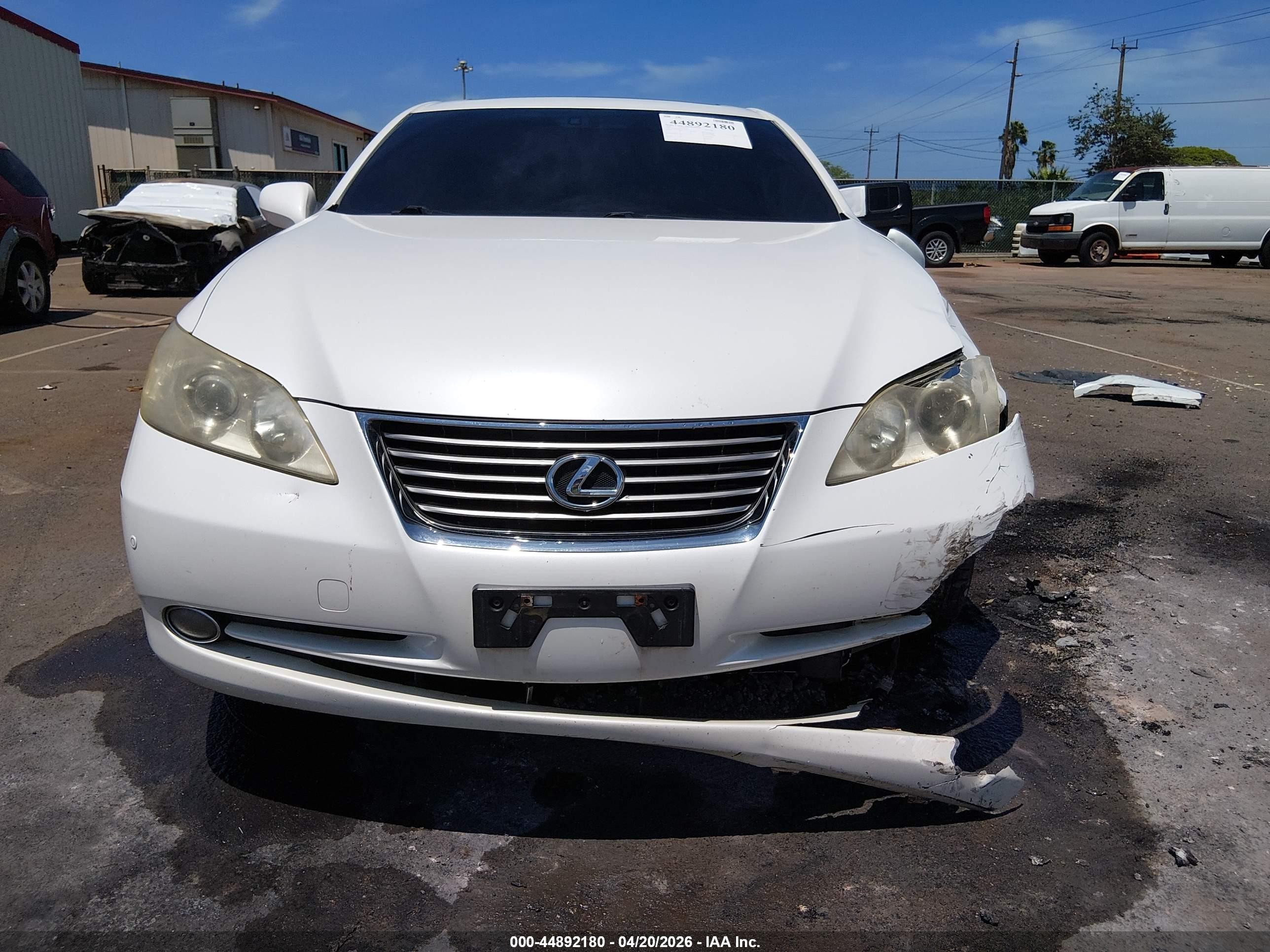 2009 Lexus Es 350   White vin: JTHBJ46G792323057