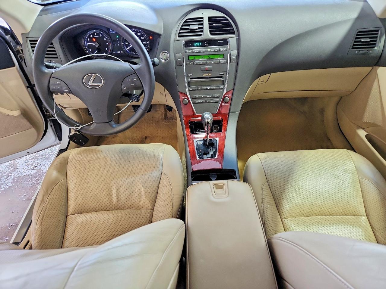 2009 Lexus Es 350 White vin: JTHBJ46G792323866