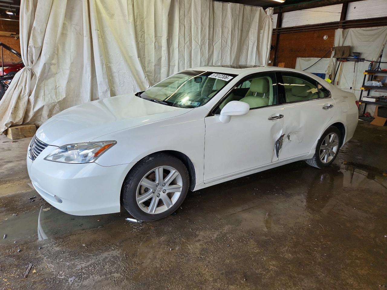 2009 Lexus Es 350 White vin: JTHBJ46G792323866