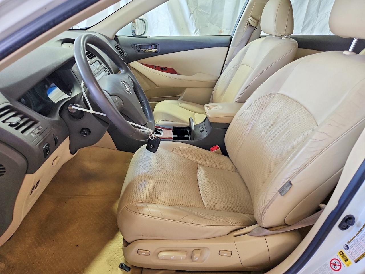 2009 Lexus Es 350 White vin: JTHBJ46G792323866