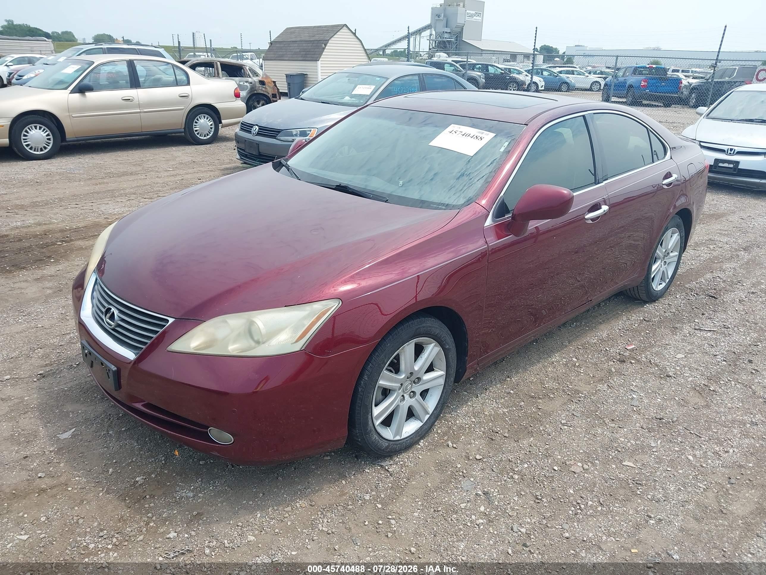 2007 Lexus Es 350   Purple vin: JTHBJ46G872011343