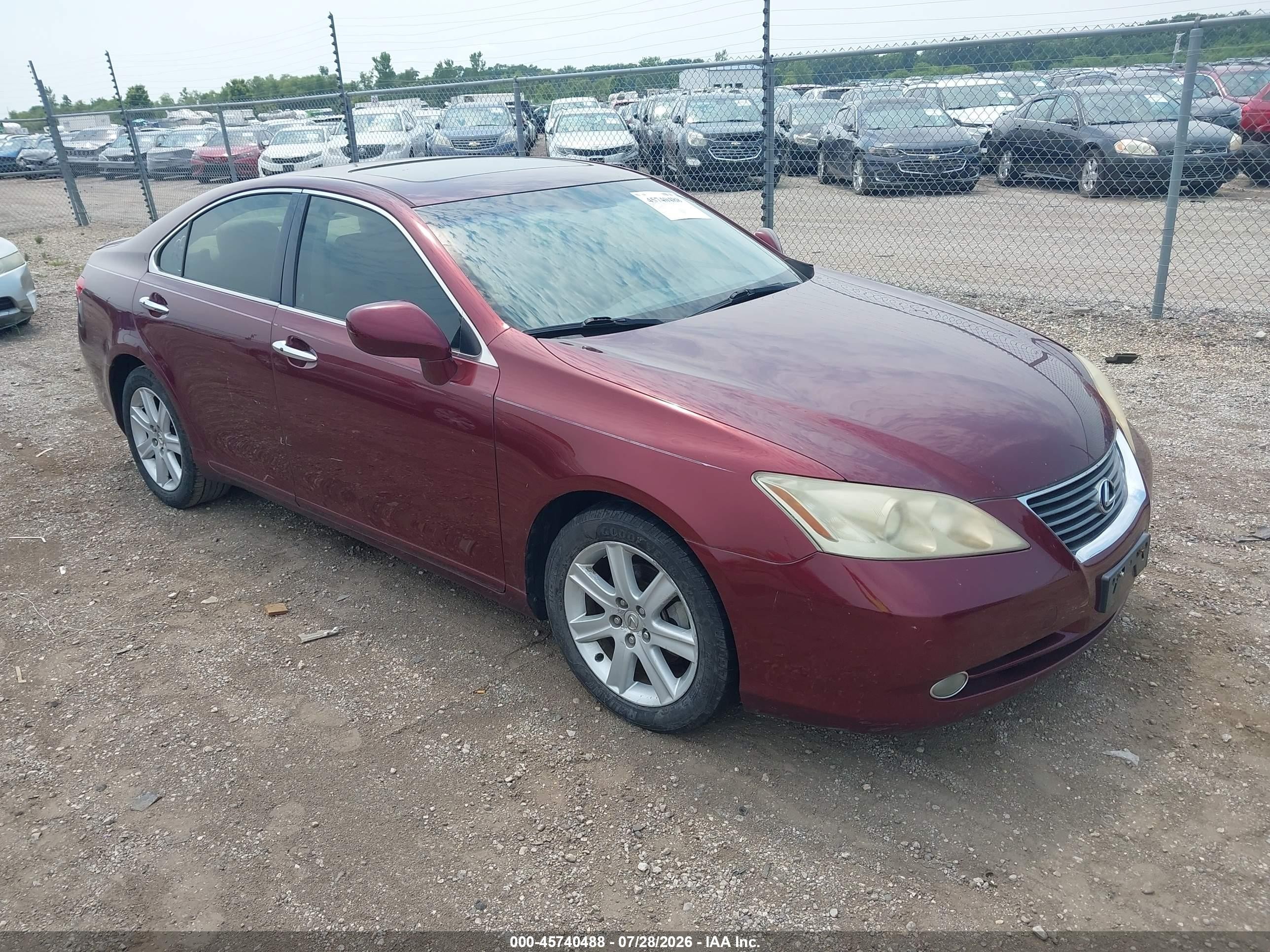 2007 Lexus Es 350   Purple vin: JTHBJ46G872011343