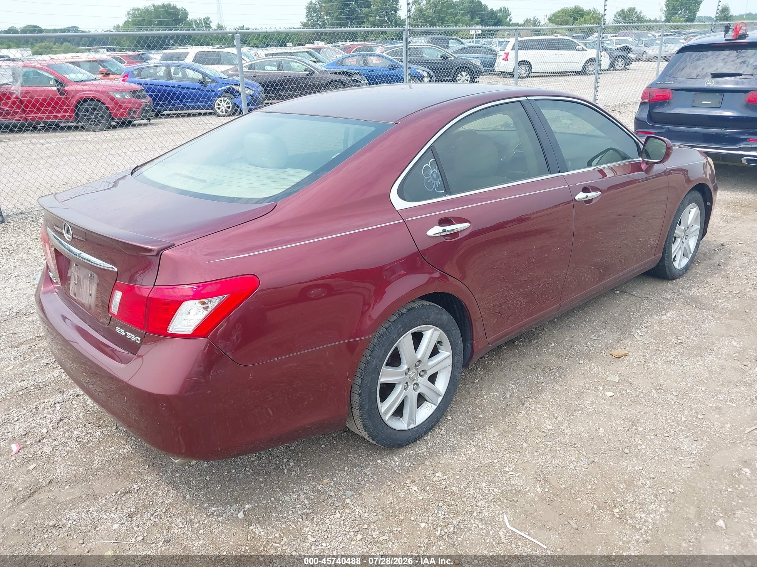 2007 Lexus Es 350   Purple vin: JTHBJ46G872011343
