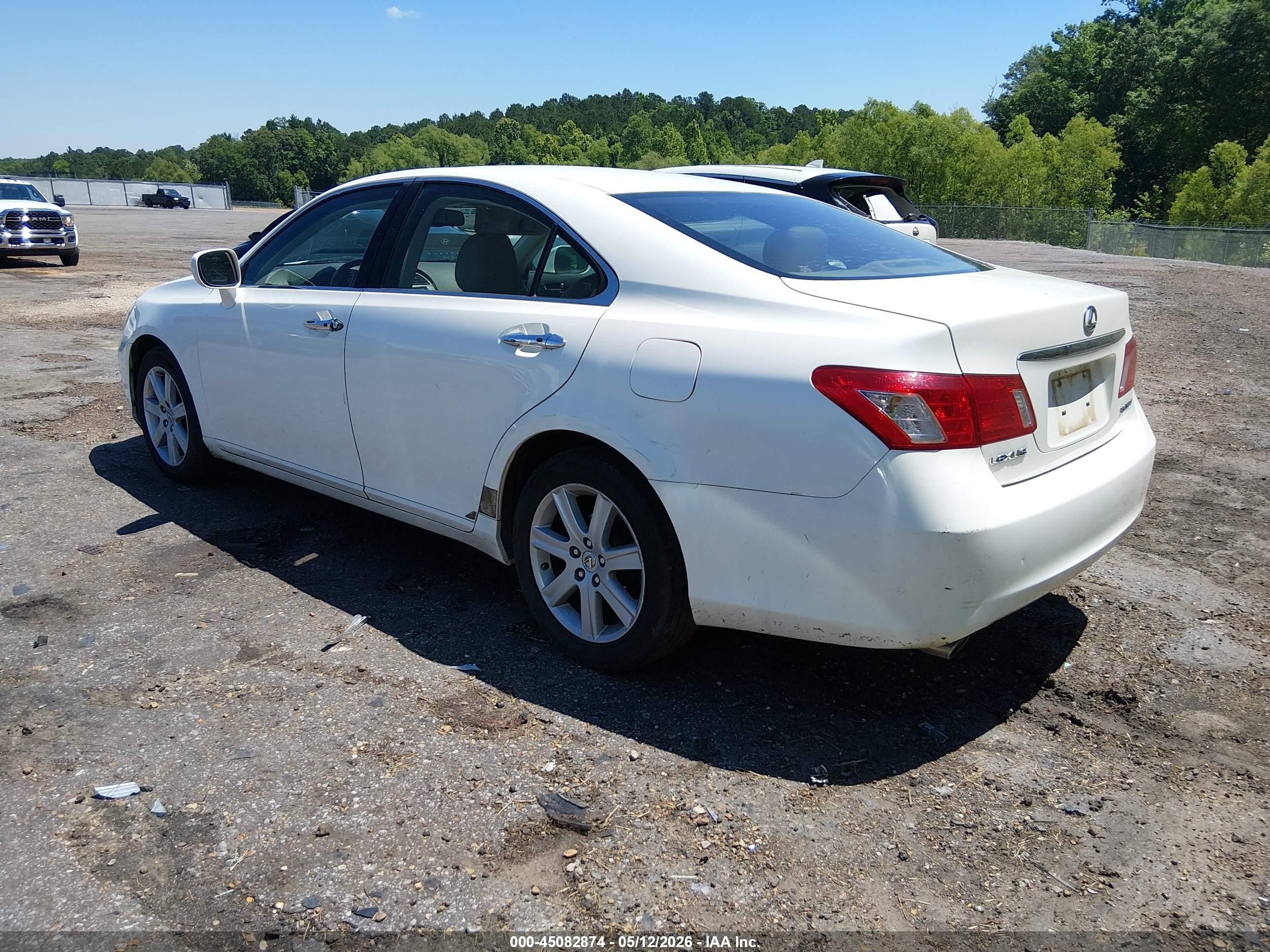 2007 Lexus Es 350   White vin: JTHBJ46G872016980