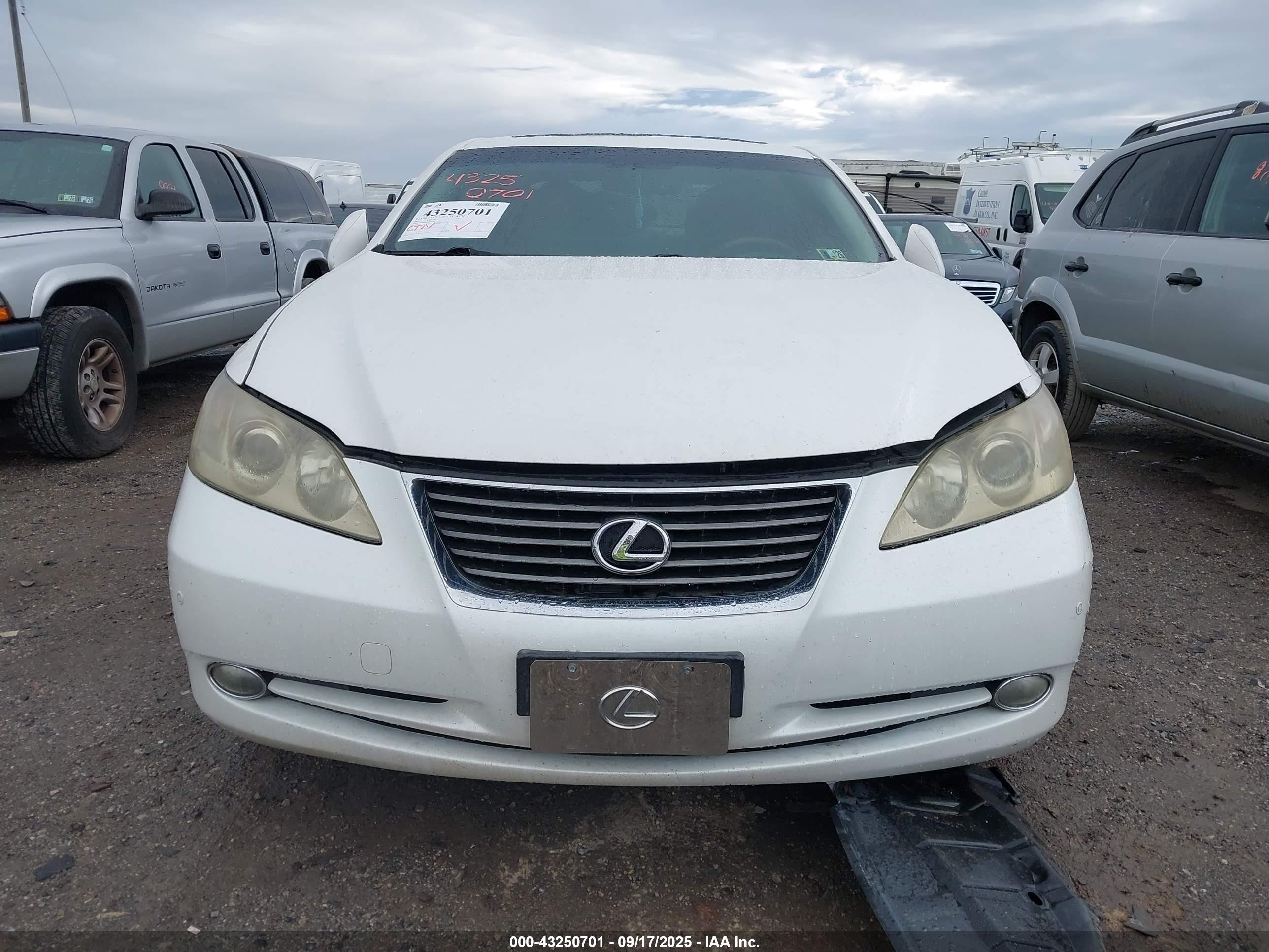 2007 Lexus Es 350   White vin: JTHBJ46G872046559
