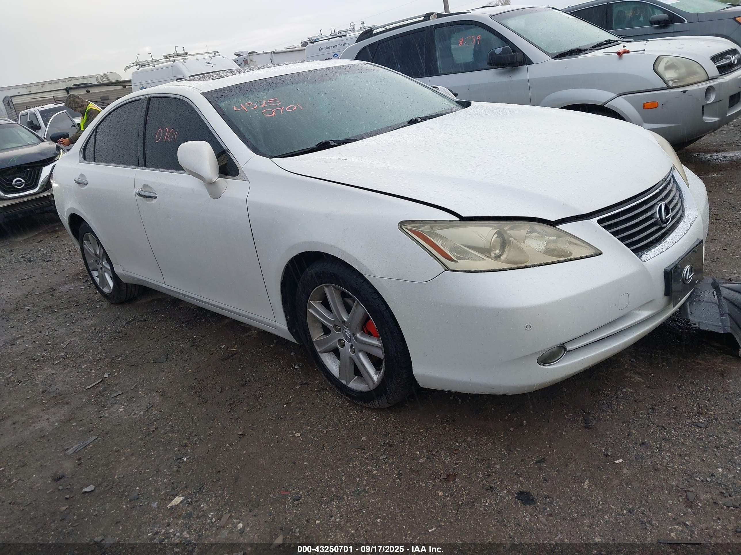 2007 Lexus Es 350   White vin: JTHBJ46G872046559