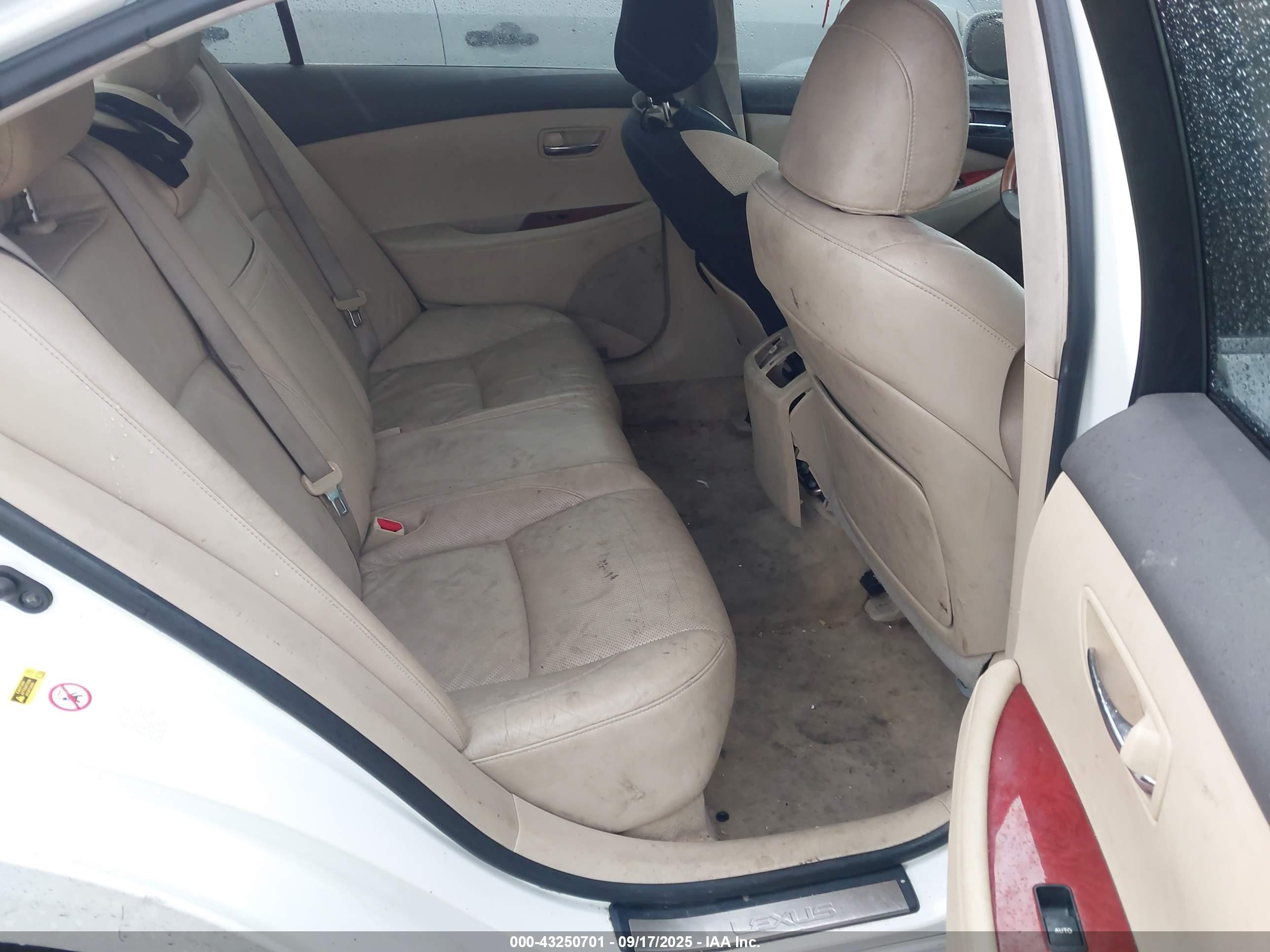 2007 Lexus Es 350   White vin: JTHBJ46G872046559