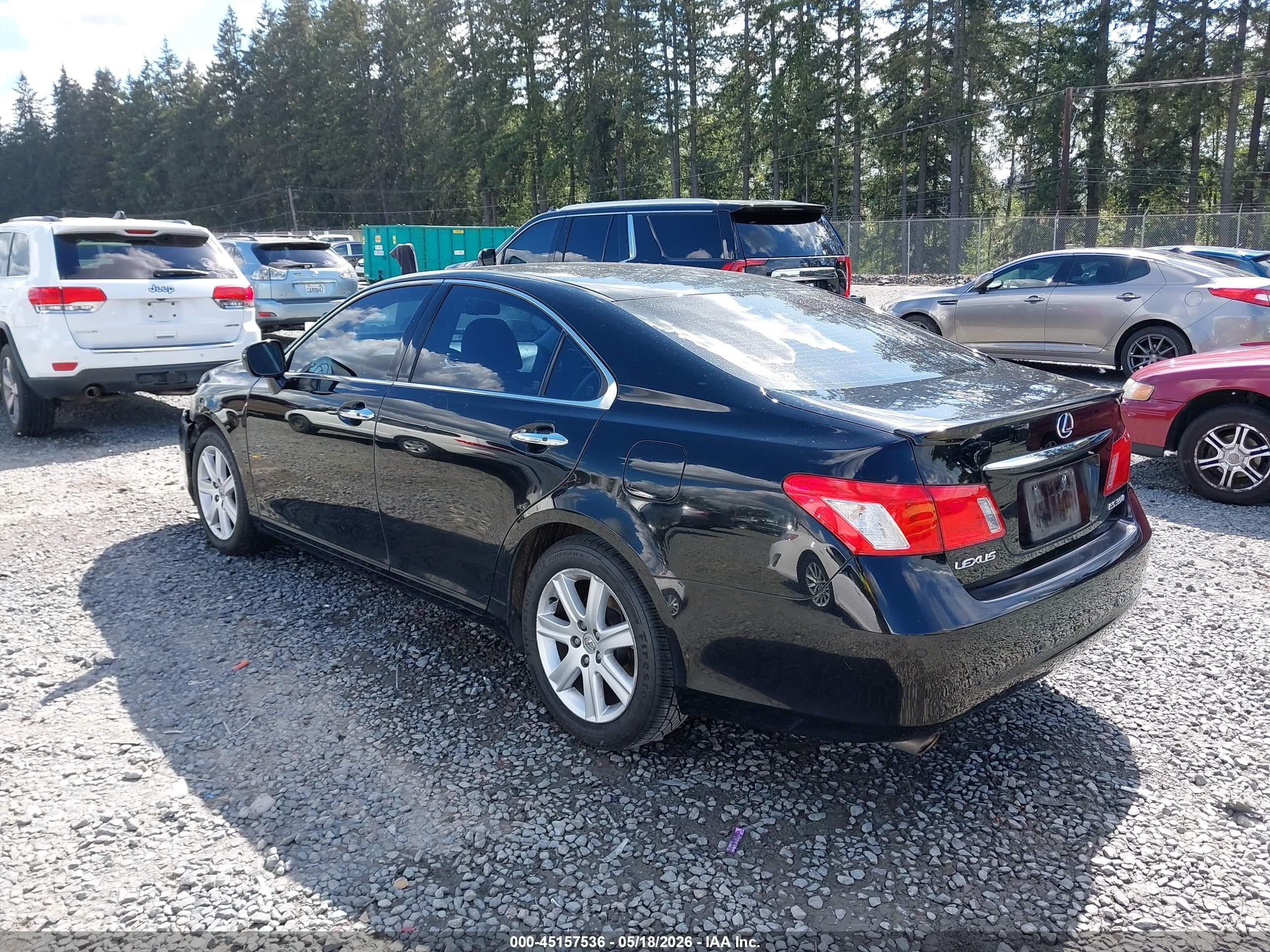 2007 Lexus Es 350 Черный vin: JTHBJ46G872050398