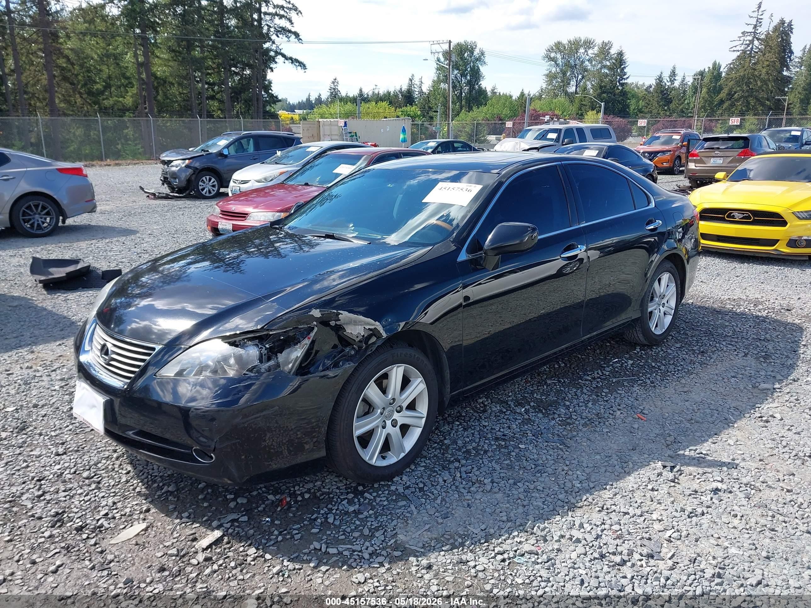 2007 Lexus Es 350 Черный vin: JTHBJ46G872050398