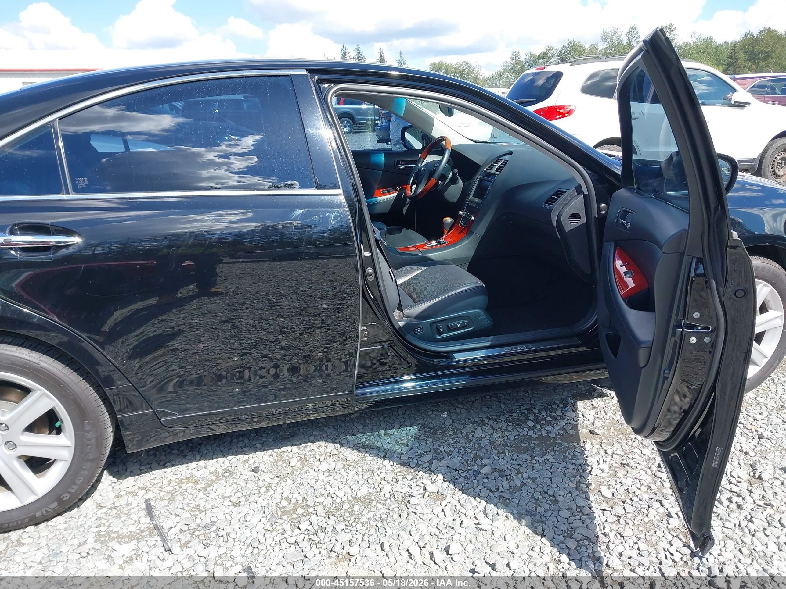 2007 Lexus Es 350 Черный vin: JTHBJ46G872050398