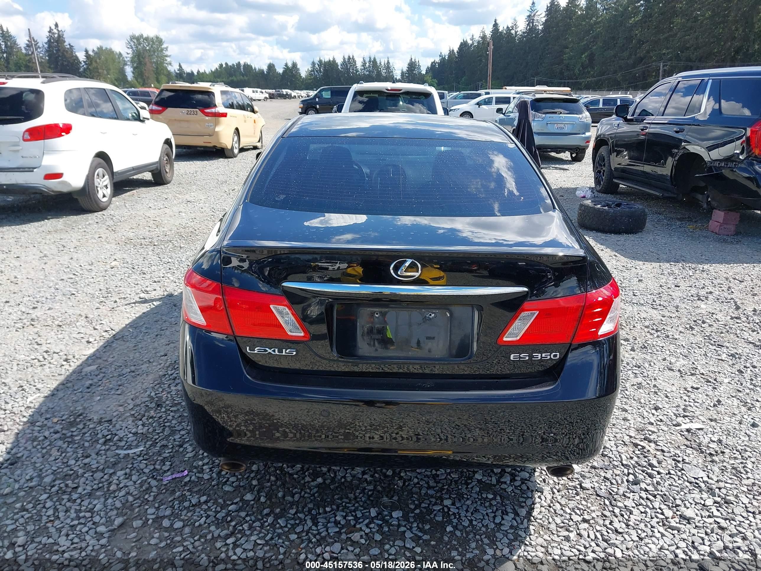 2007 Lexus Es 350 Черный vin: JTHBJ46G872050398