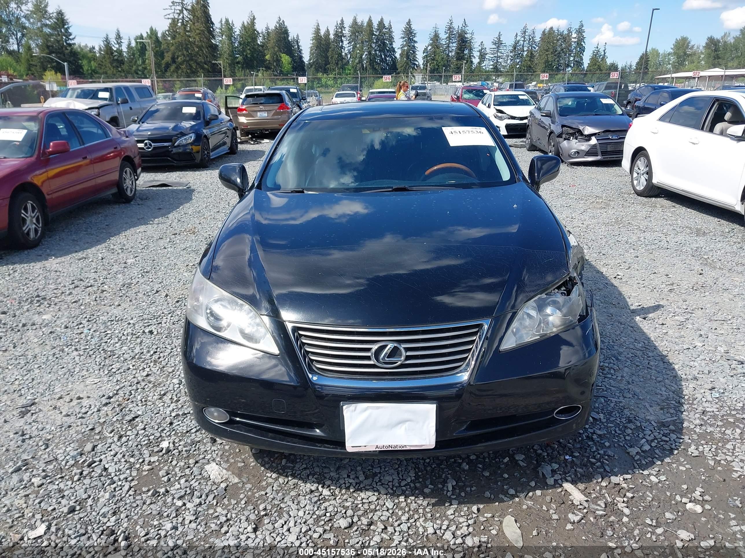 2007 Lexus Es 350 Черный vin: JTHBJ46G872050398
