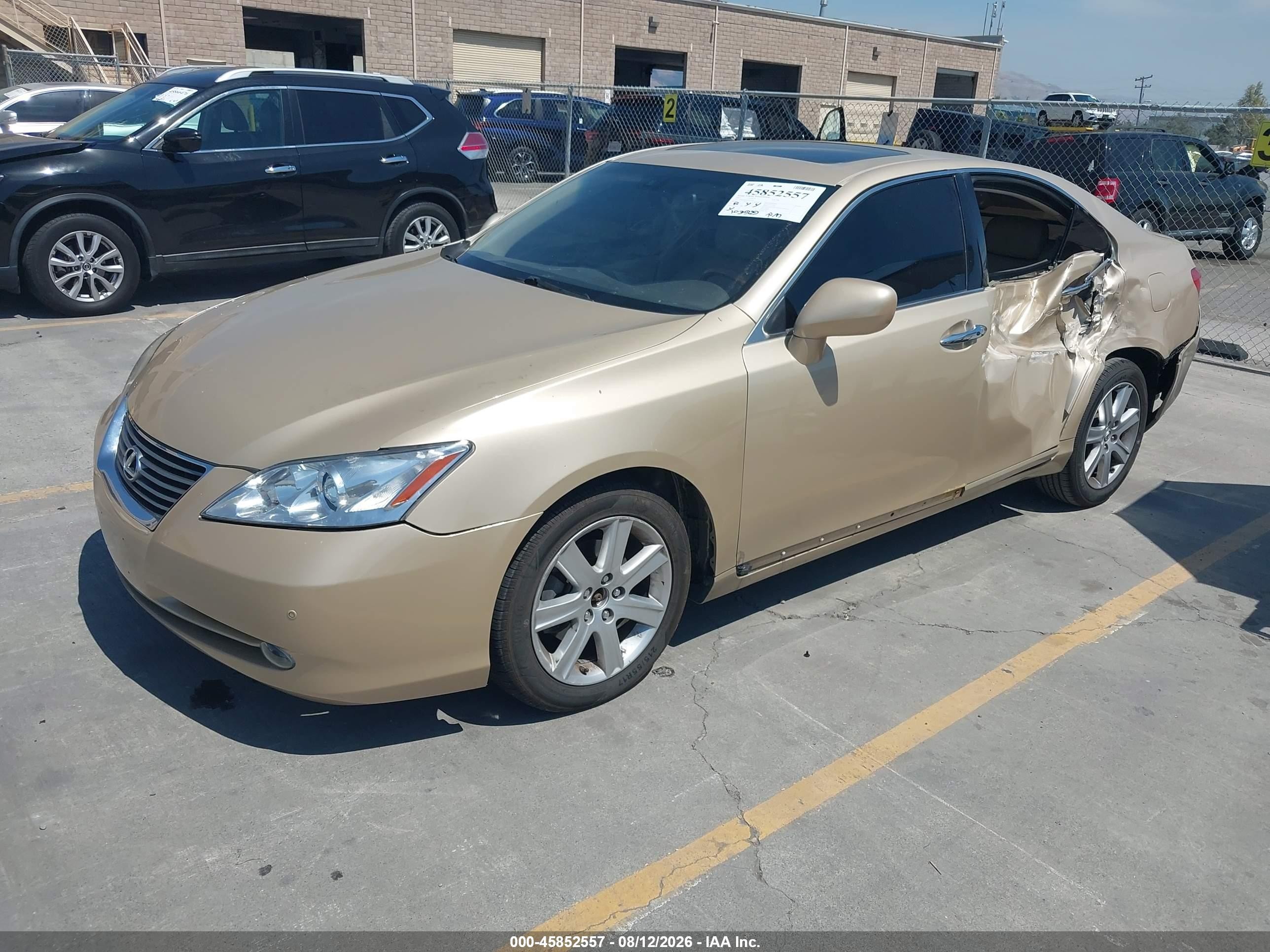 2007 Lexus Es 350 Beige vin: JTHBJ46G872050692