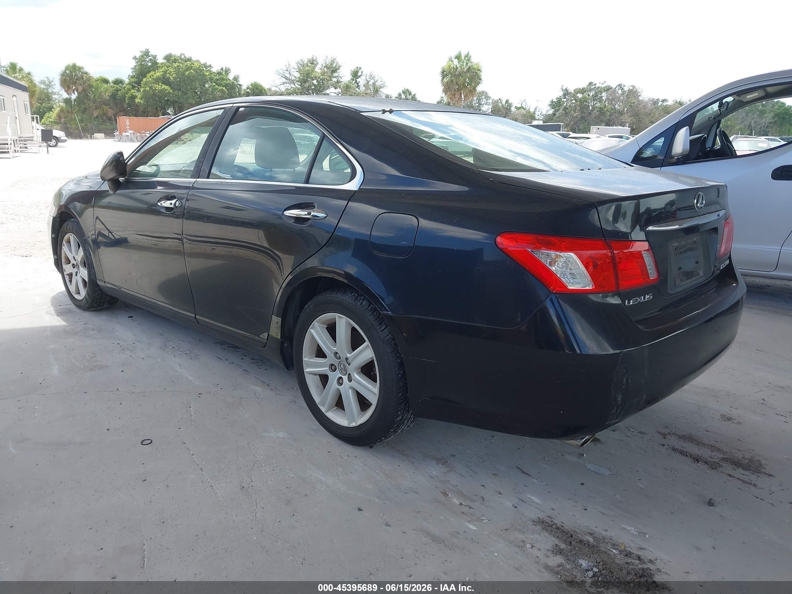 2007 Lexus Es 350 Black vin: JTHBJ46G872060722