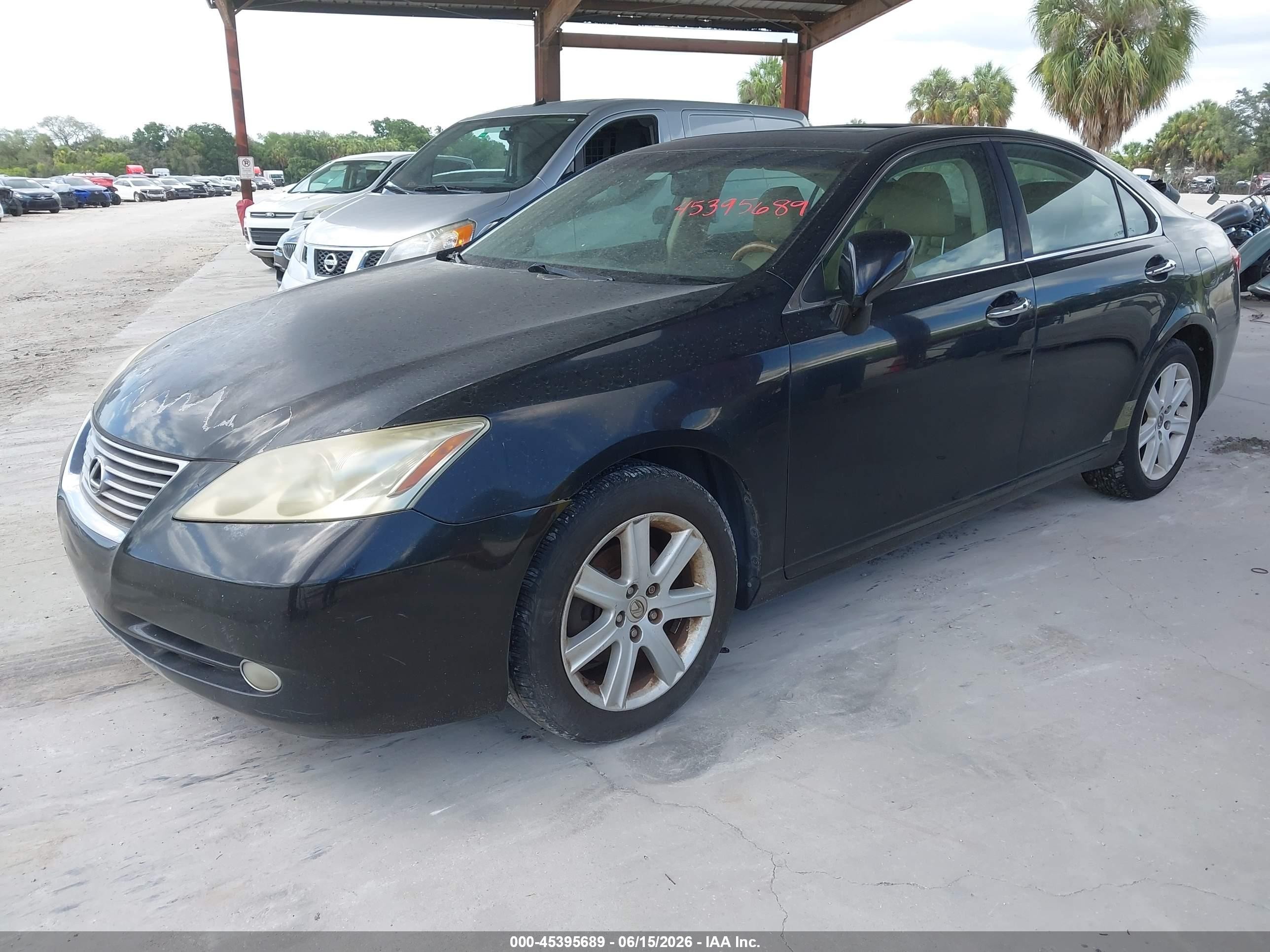 2007 Lexus Es 350 Black vin: JTHBJ46G872060722