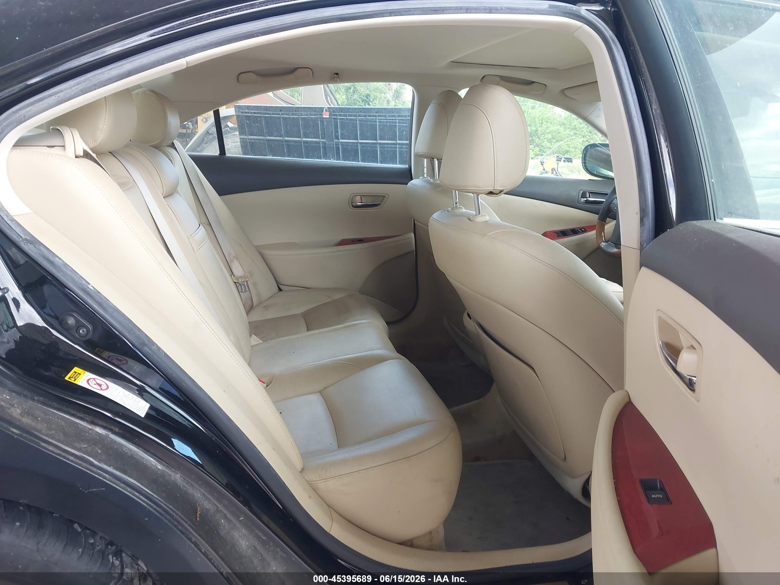2007 Lexus Es 350 Black vin: JTHBJ46G872060722