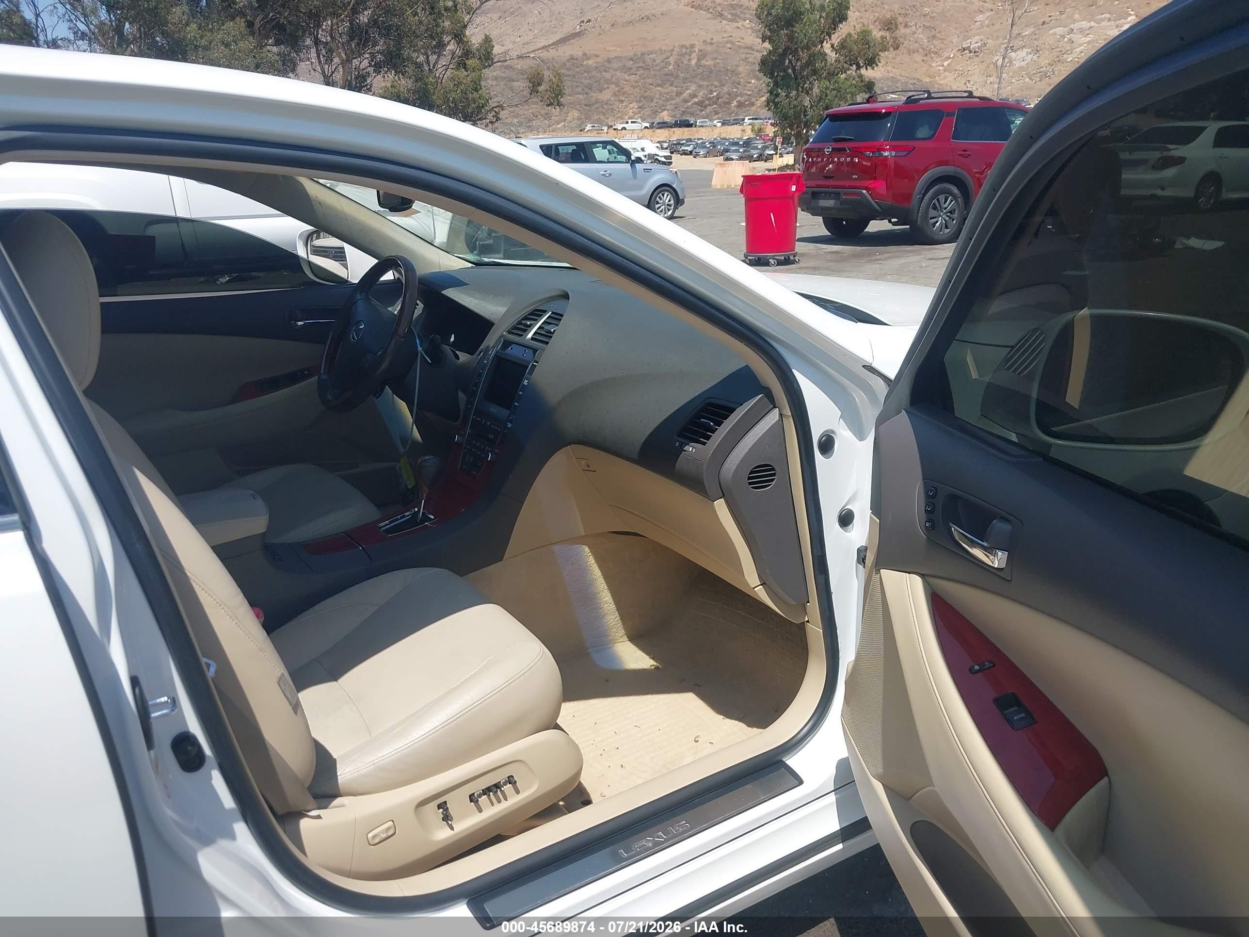 2007 Lexus Es 350   White vin: JTHBJ46G872084311