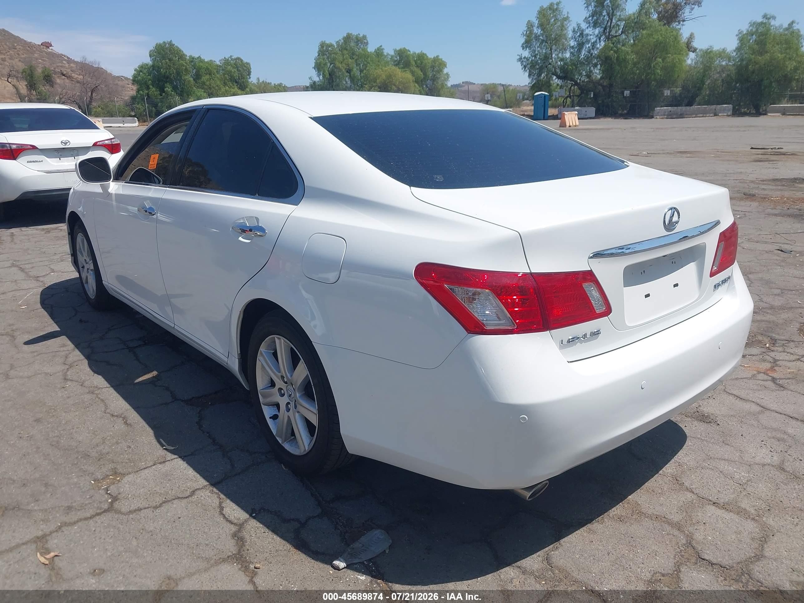 2007 Lexus Es 350   White vin: JTHBJ46G872084311