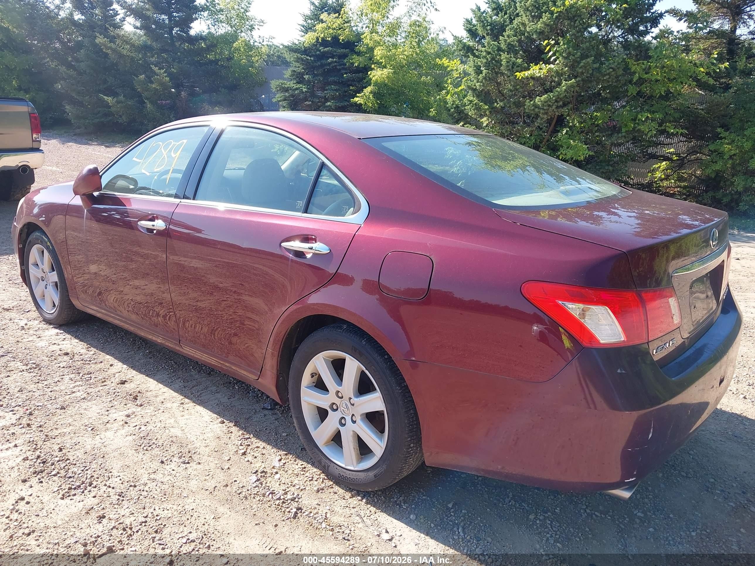 2007 Lexus Es 350   Maroon vin: JTHBJ46G872089749
