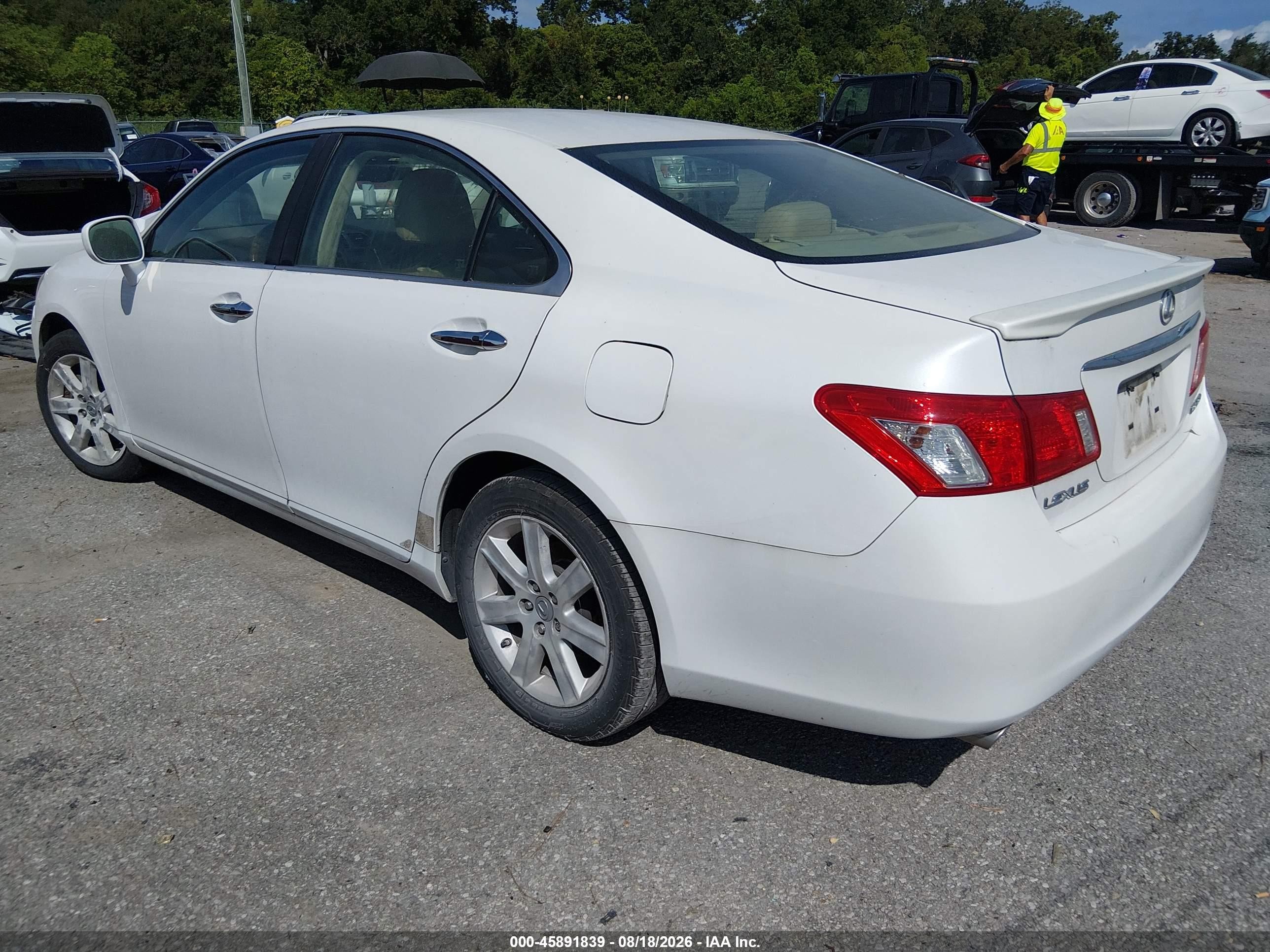 2007 Lexus Es 350   White vin: JTHBJ46G872115461