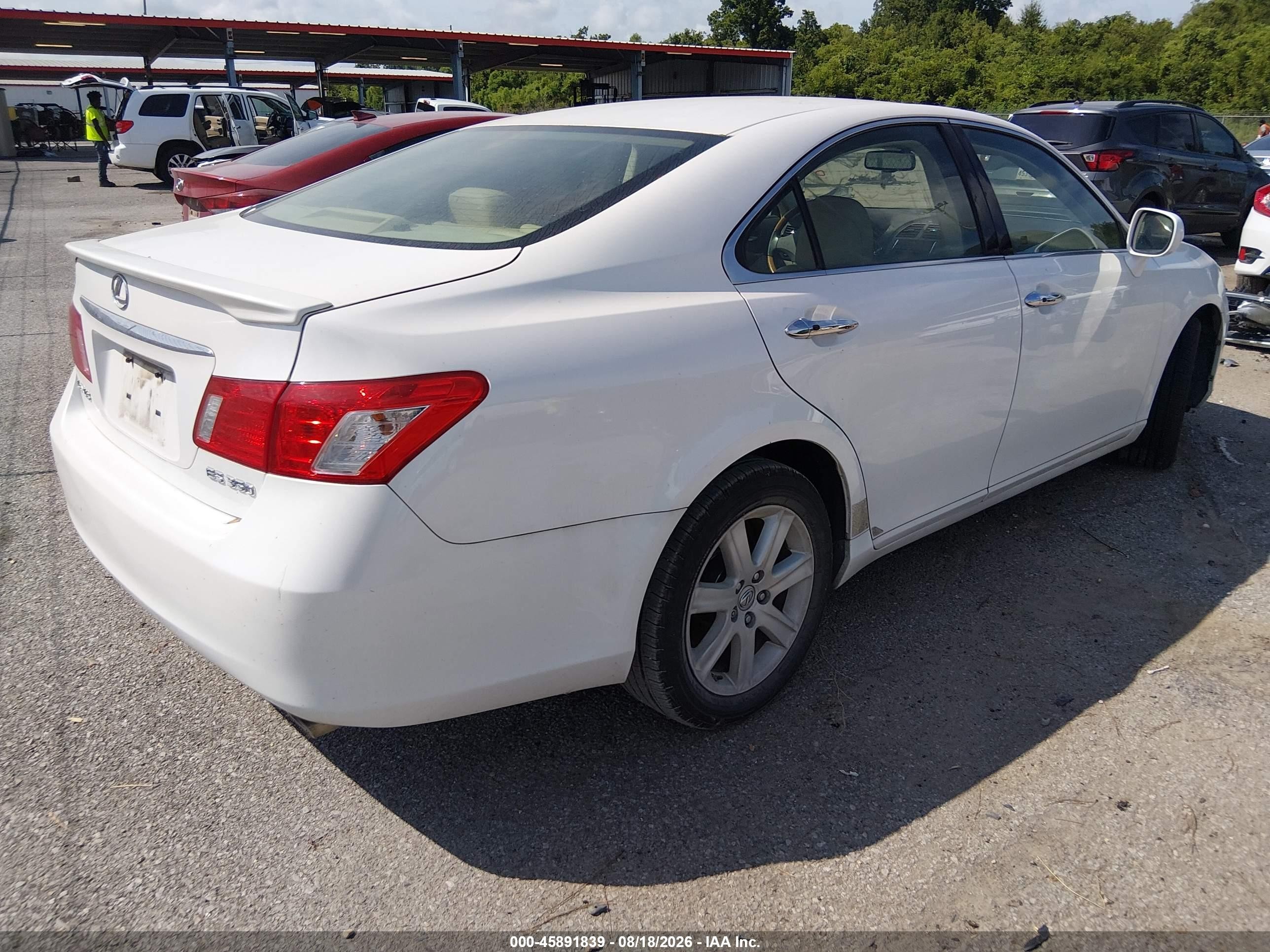 2007 Lexus Es 350   White vin: JTHBJ46G872115461