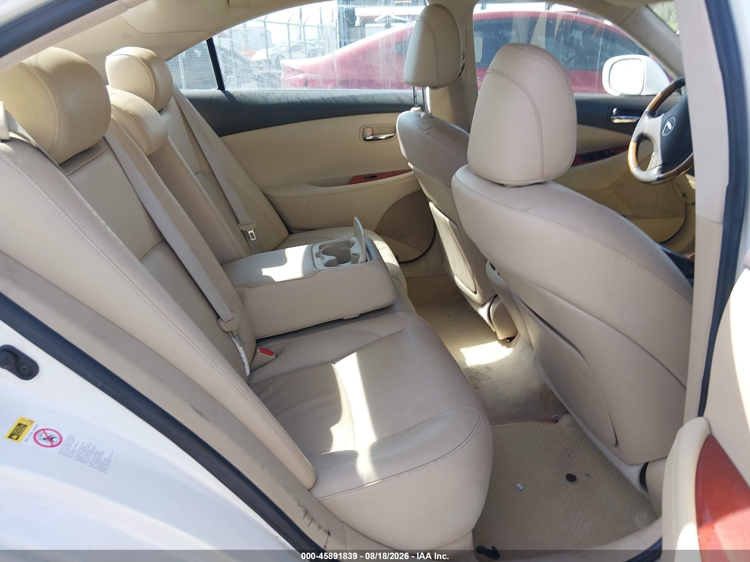 2007 Lexus Es 350   White vin: JTHBJ46G872115461