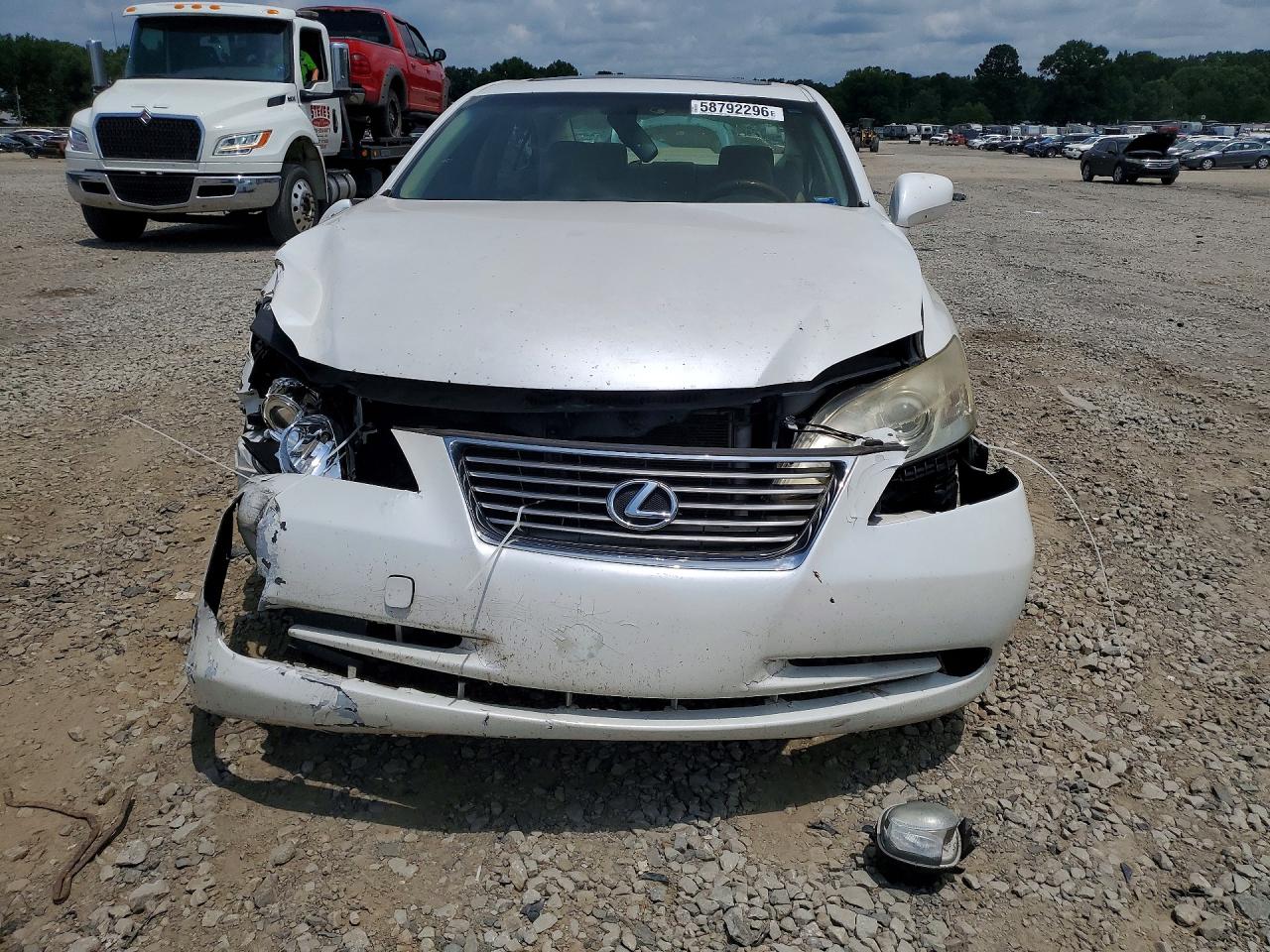 2007 Lexus Es 350 White vin: JTHBJ46G872120112
