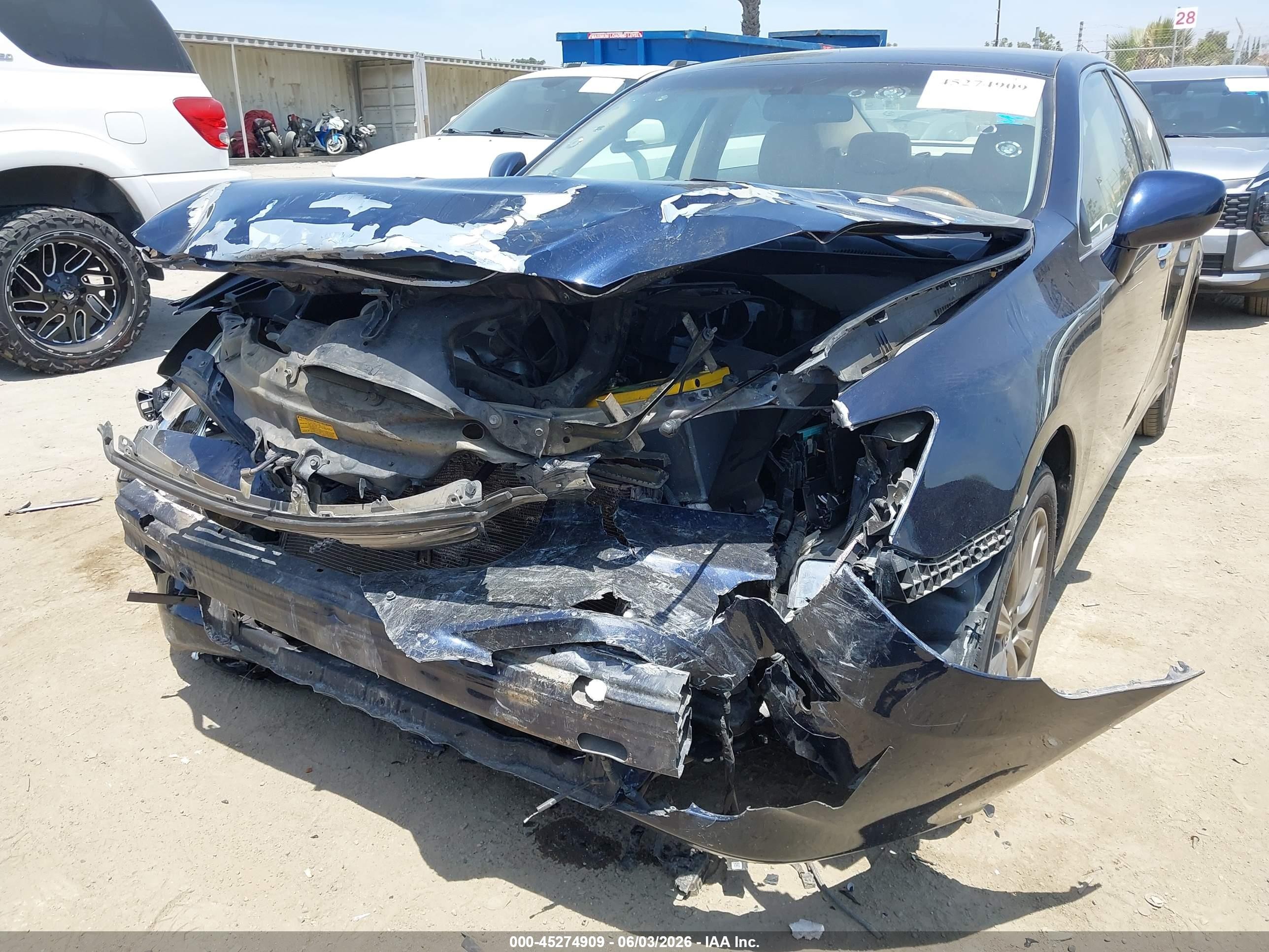2007 Lexus Es 350 Dark Blue vin: JTHBJ46G872127478