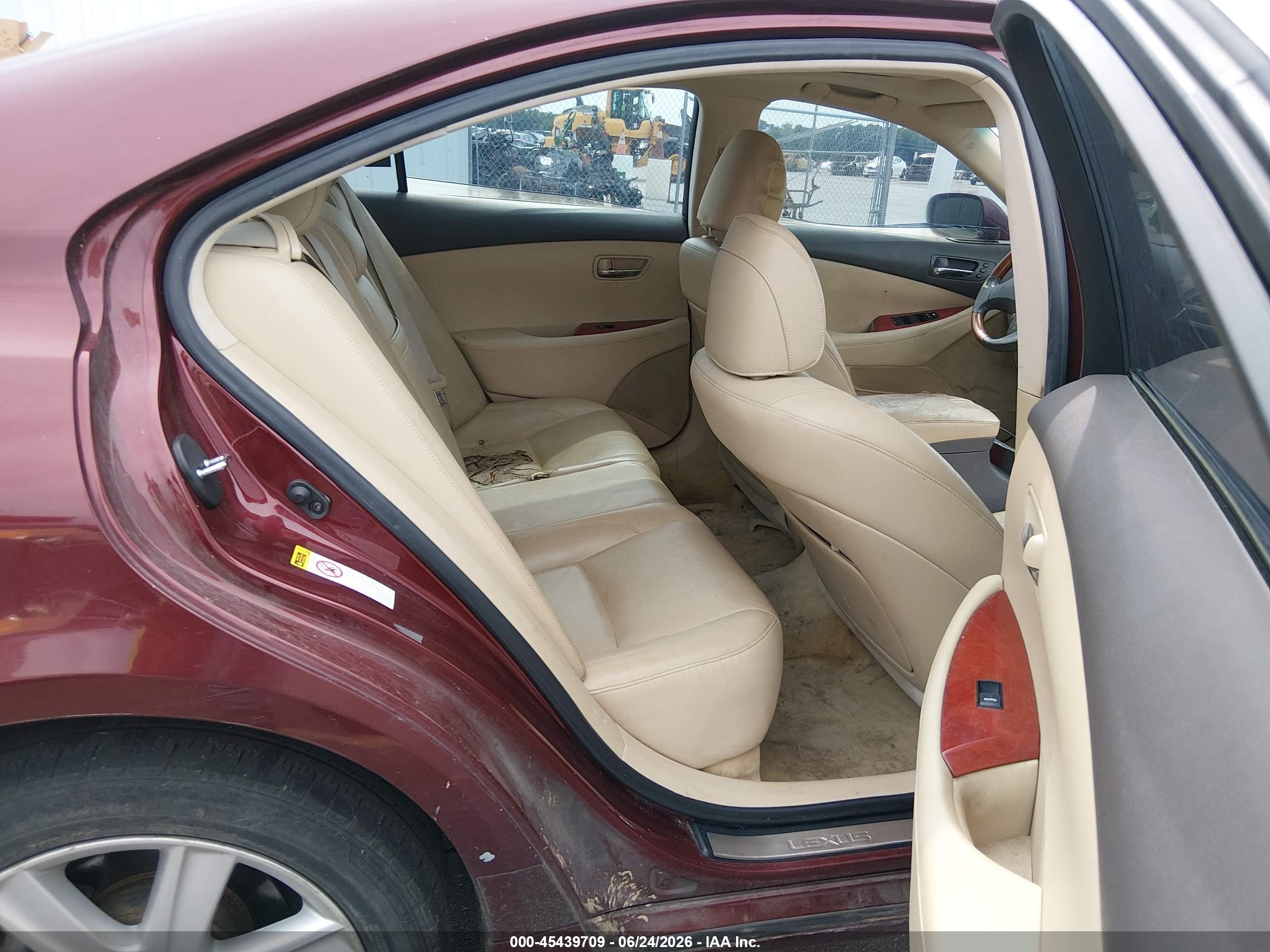 2008 Lexus Es 350   Красный vin: JTHBJ46G882181042
