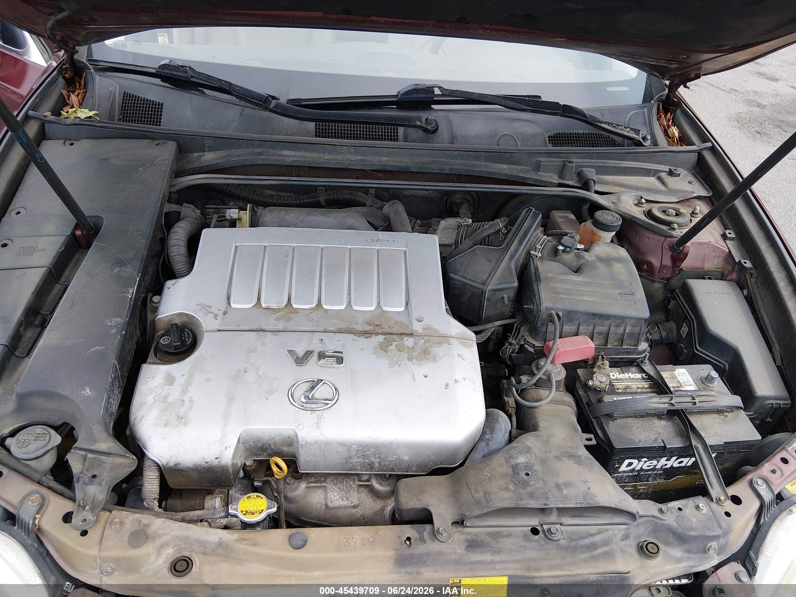 2008 Lexus Es 350   Красный vin: JTHBJ46G882181042