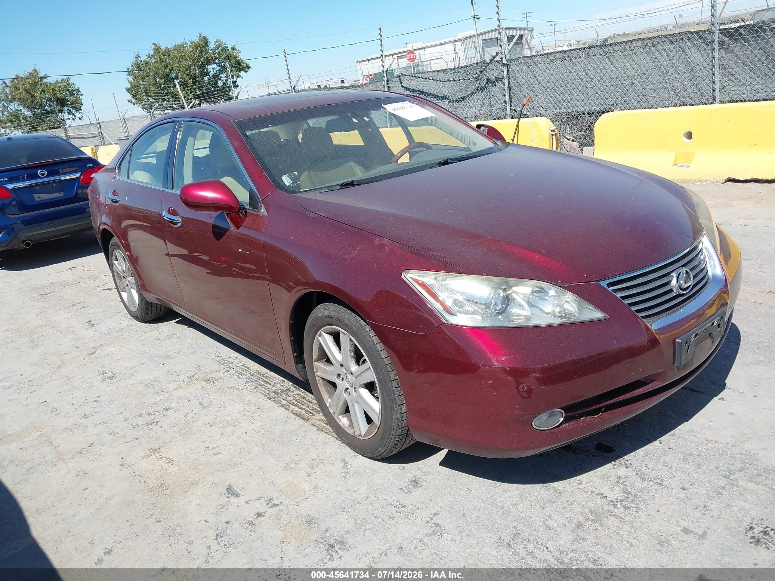 2008 Lexus Es 350   Maroon vin: JTHBJ46G882182000