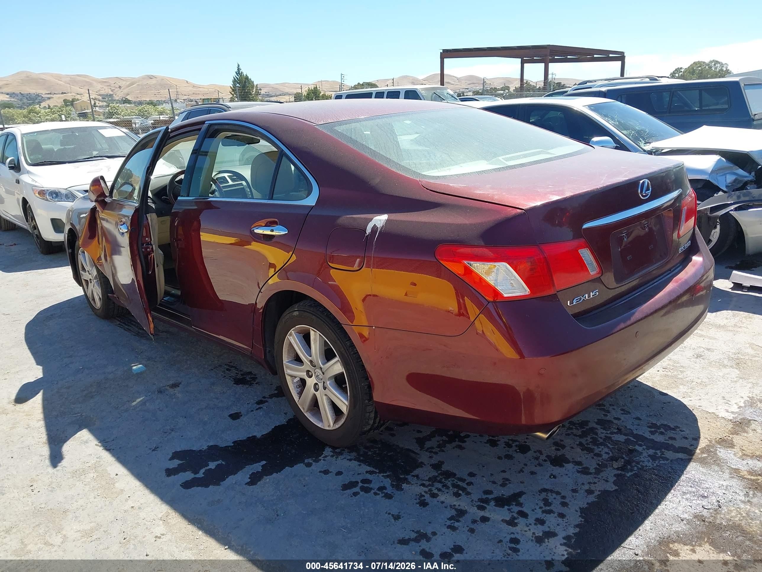 2008 Lexus Es 350   Maroon vin: JTHBJ46G882182000