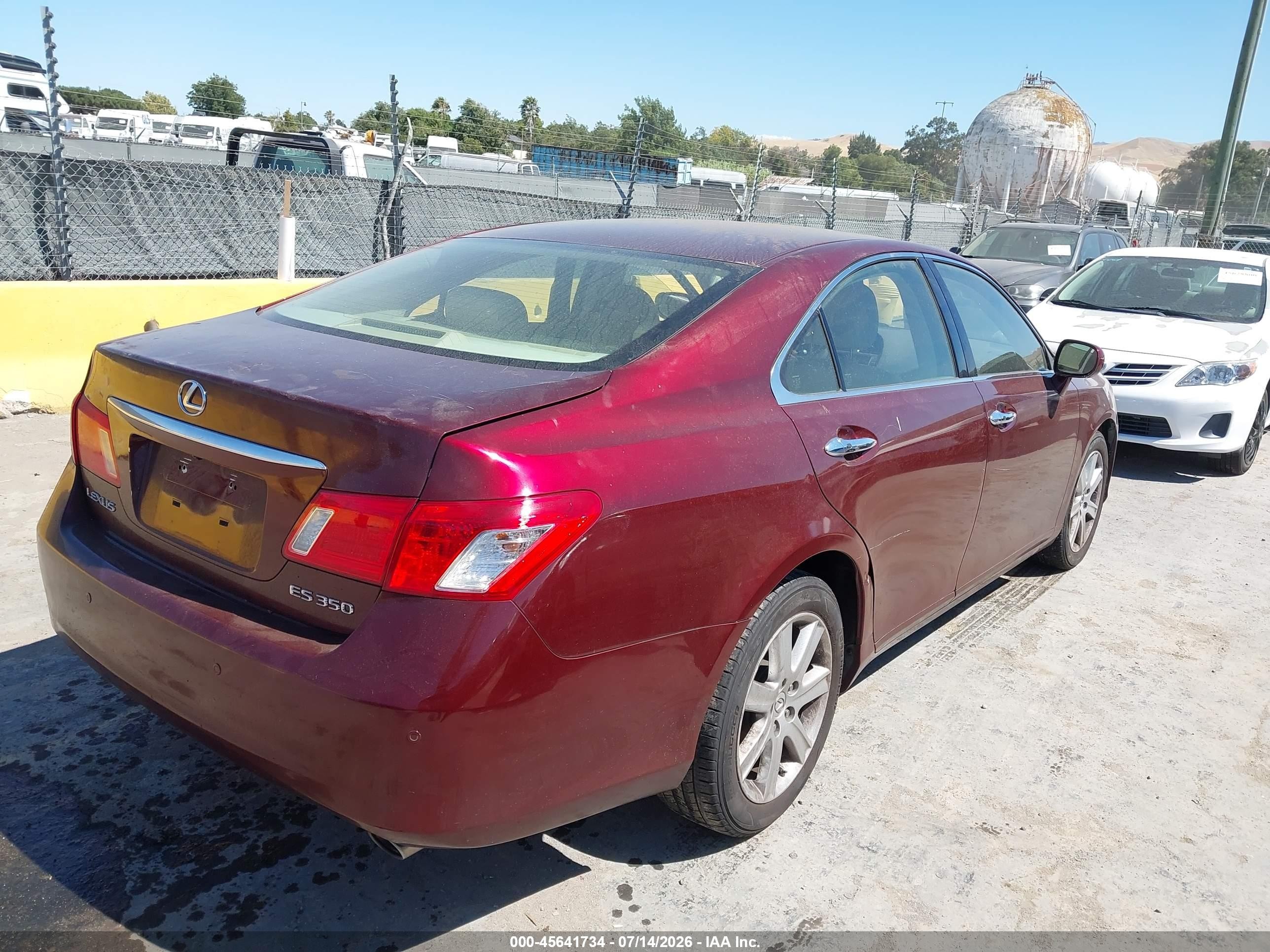 2008 Lexus Es 350   Maroon vin: JTHBJ46G882182000