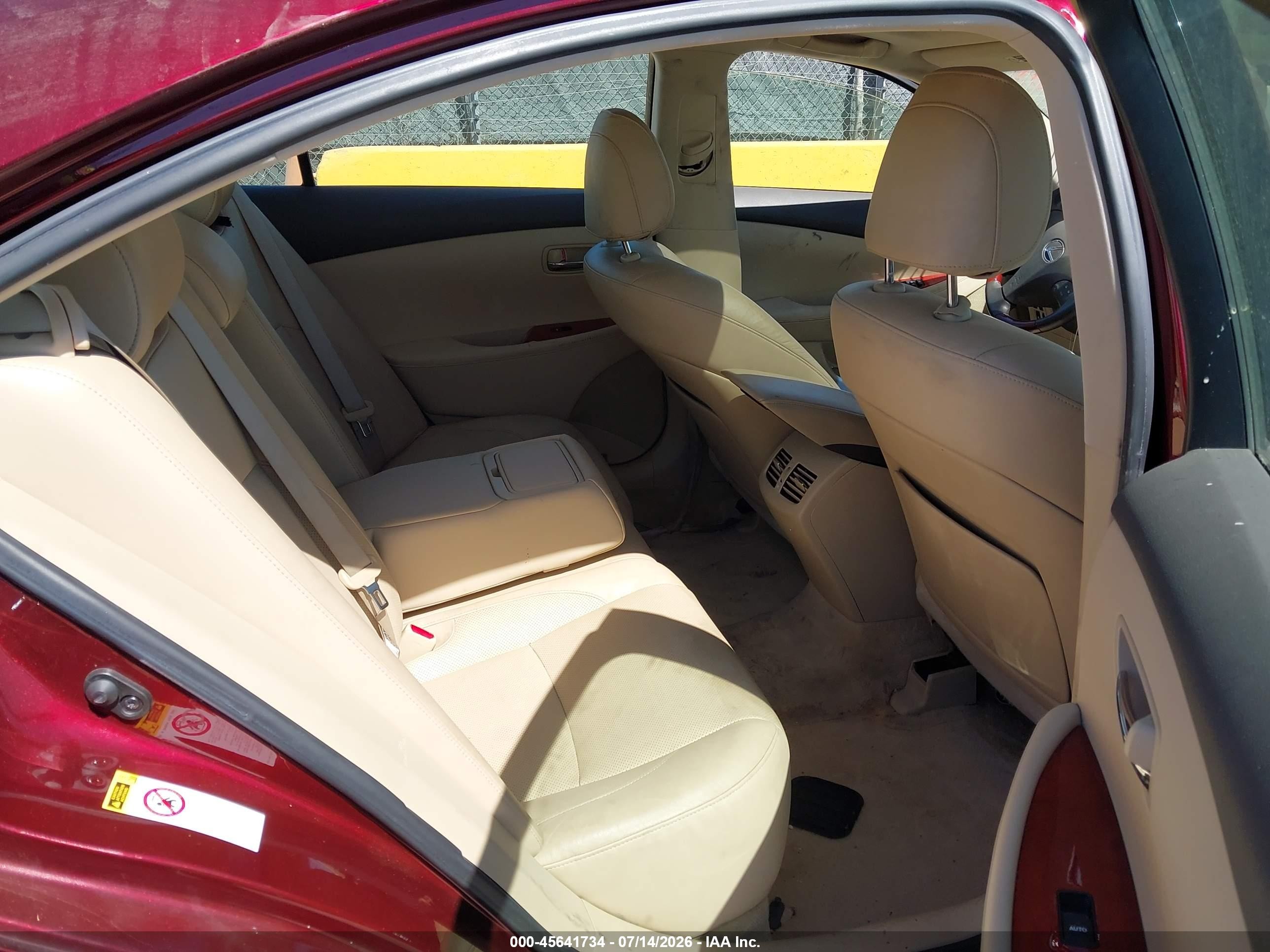 2008 Lexus Es 350   Maroon vin: JTHBJ46G882182000