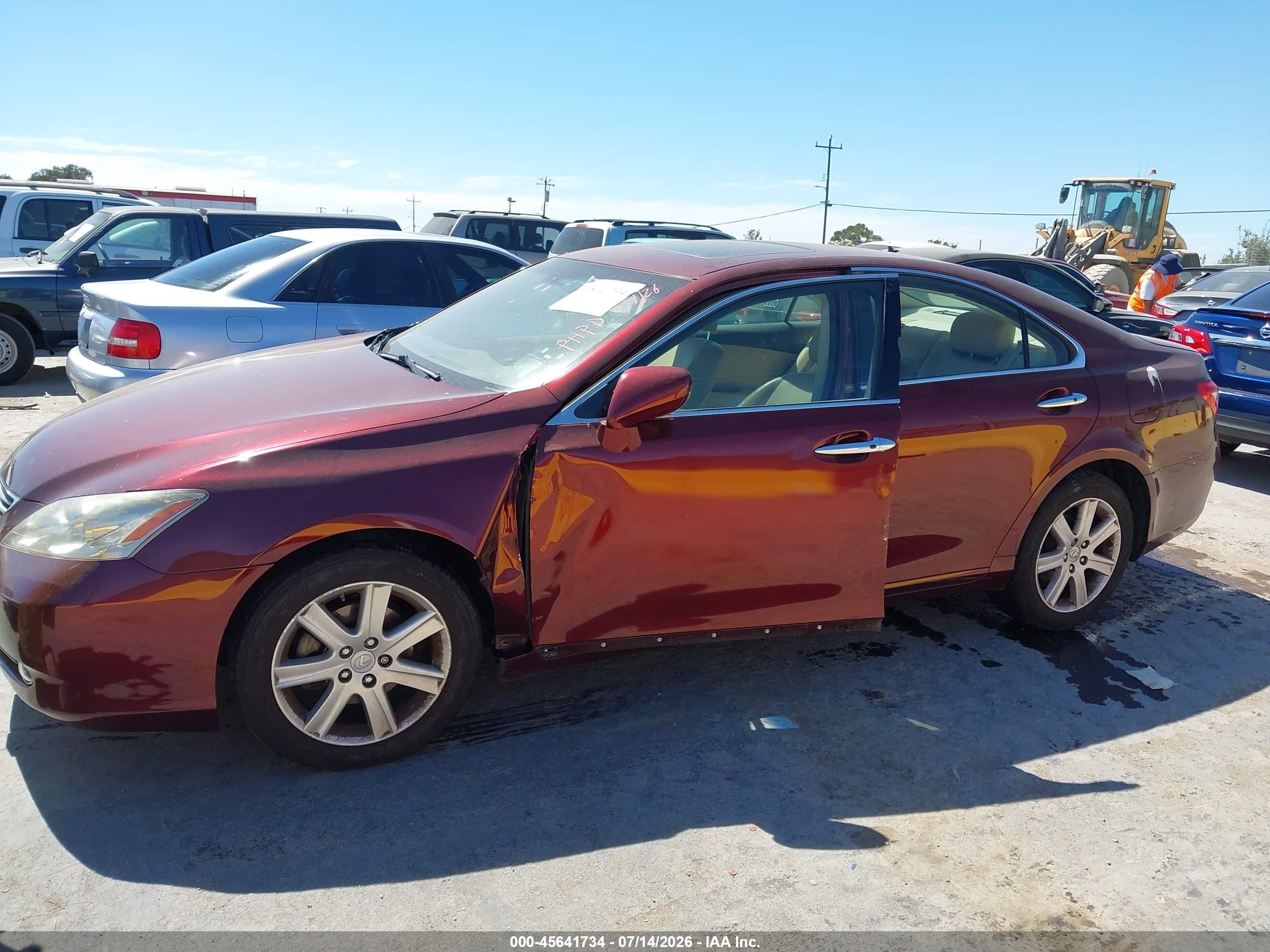 2008 Lexus Es 350   Maroon vin: JTHBJ46G882182000