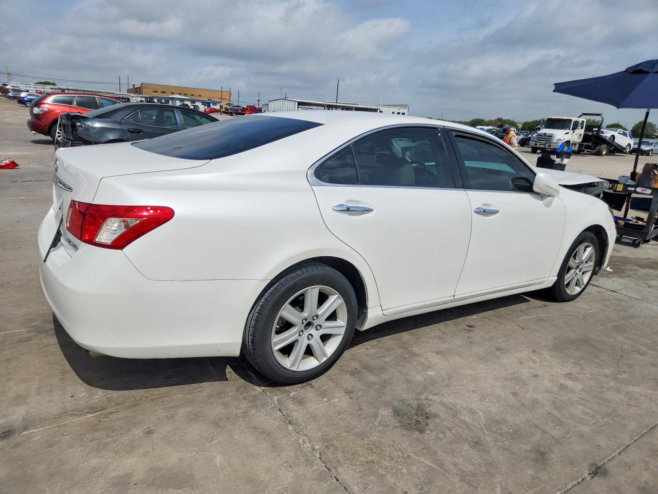 2008 Lexus Es 350 White vin: JTHBJ46G882187312