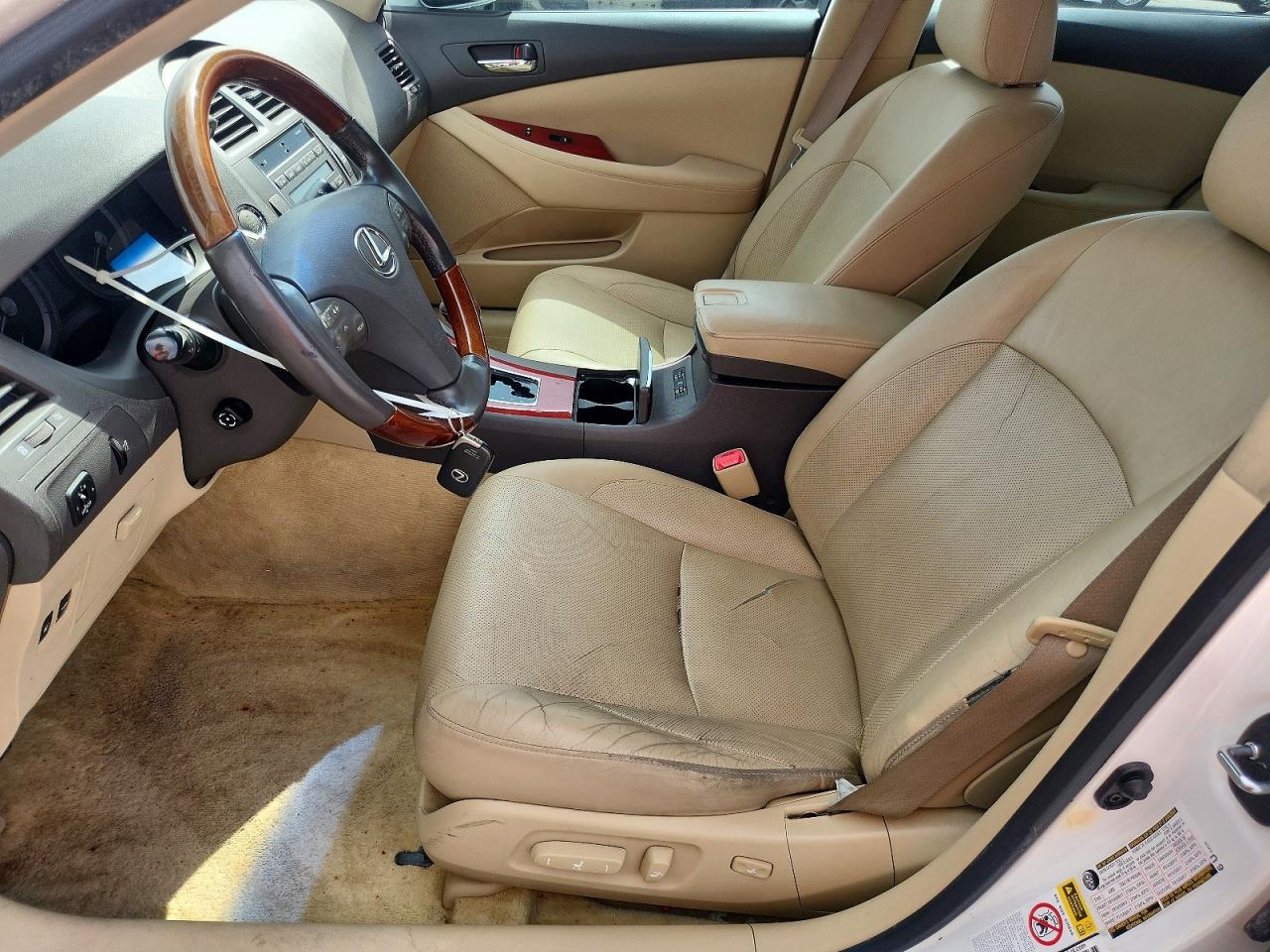 2008 Lexus Es 350 White vin: JTHBJ46G882187312