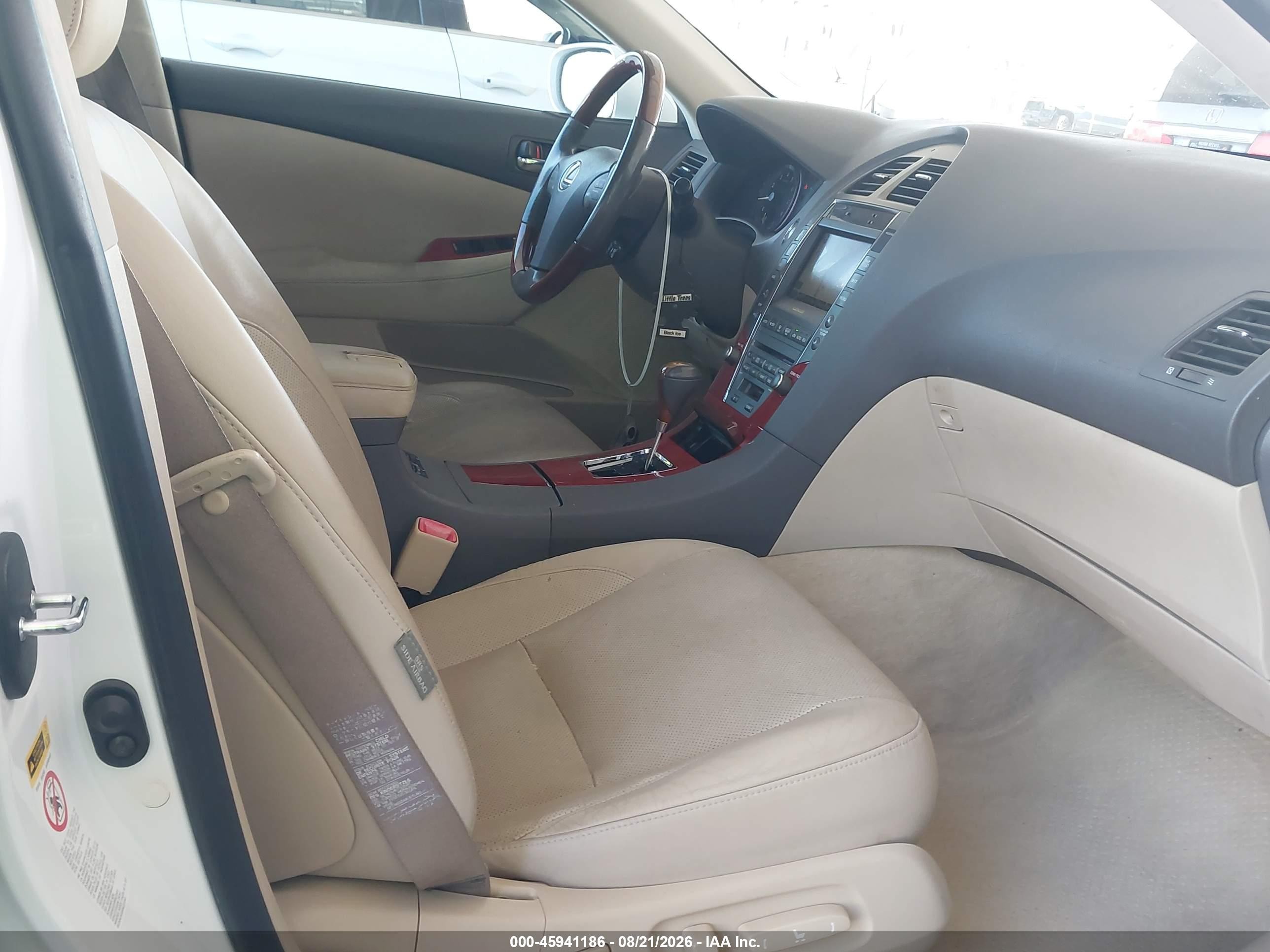 2008 Lexus Es 350   White vin: JTHBJ46G882200057