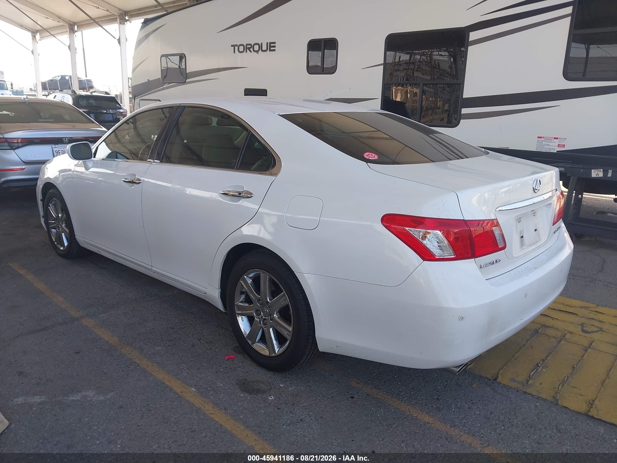 2008 Lexus Es 350   White vin: JTHBJ46G882200057