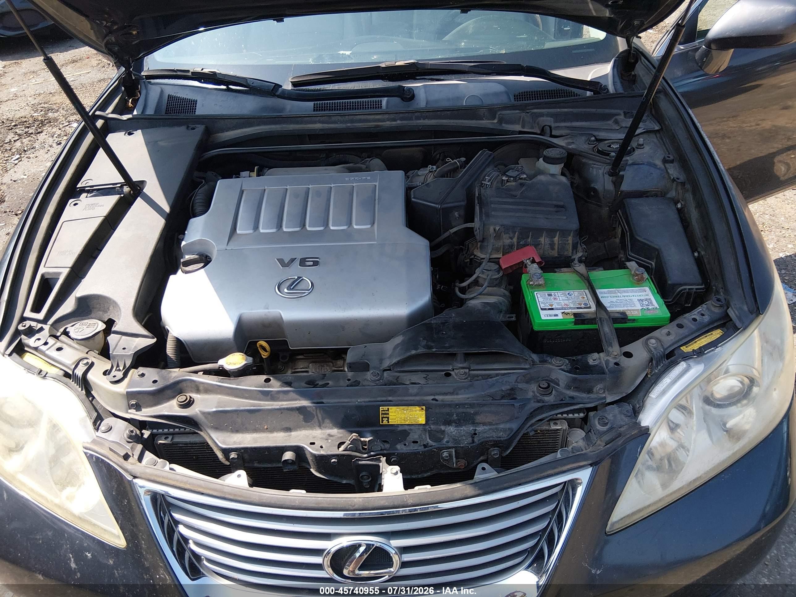2008 Lexus Es 350   Черный vin: JTHBJ46G882220339