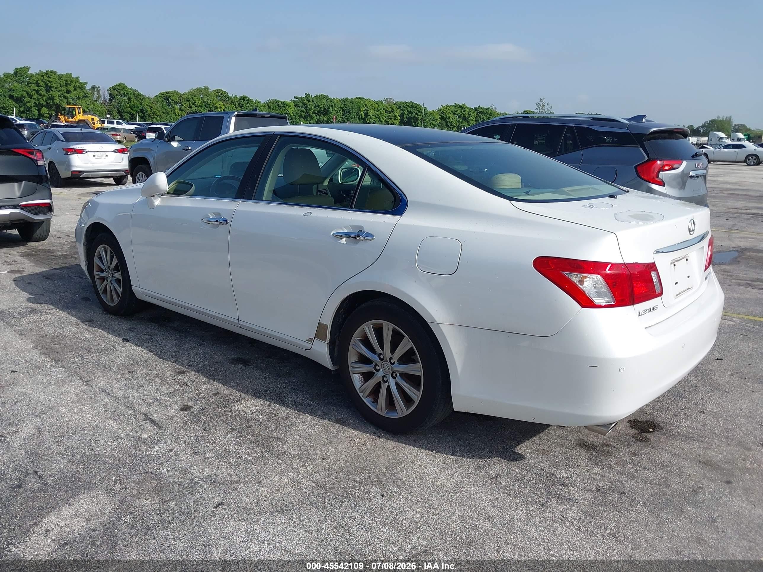 2008 Lexus Es 350   Белый vin: JTHBJ46G882224777