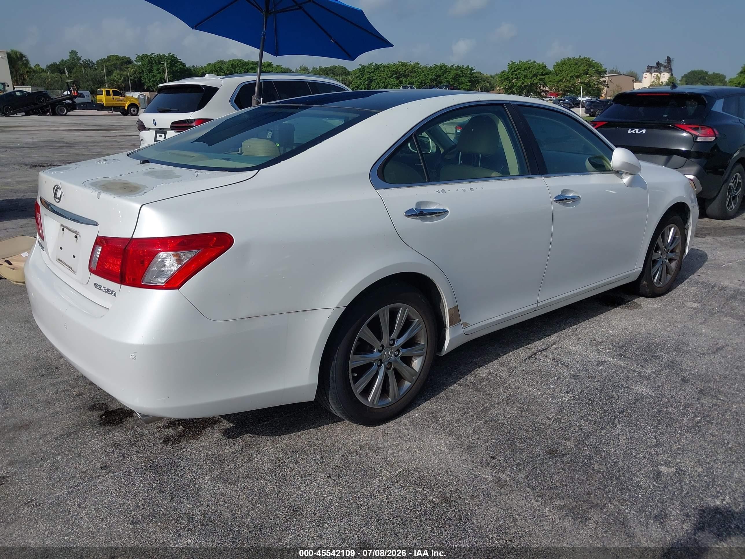 2008 Lexus Es 350   Белый vin: JTHBJ46G882224777