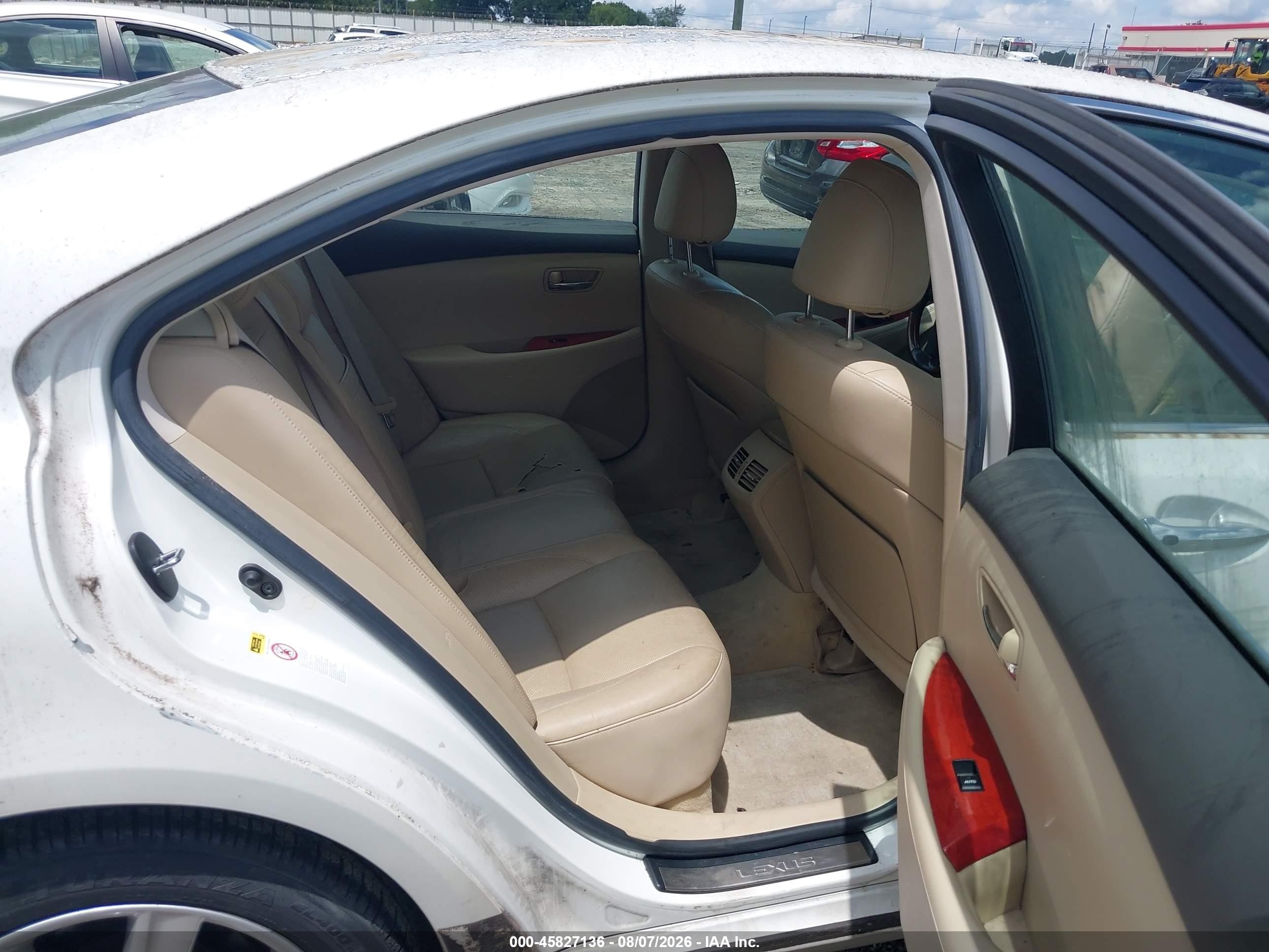 2008 Lexus Es 350   White vin: JTHBJ46G882266091