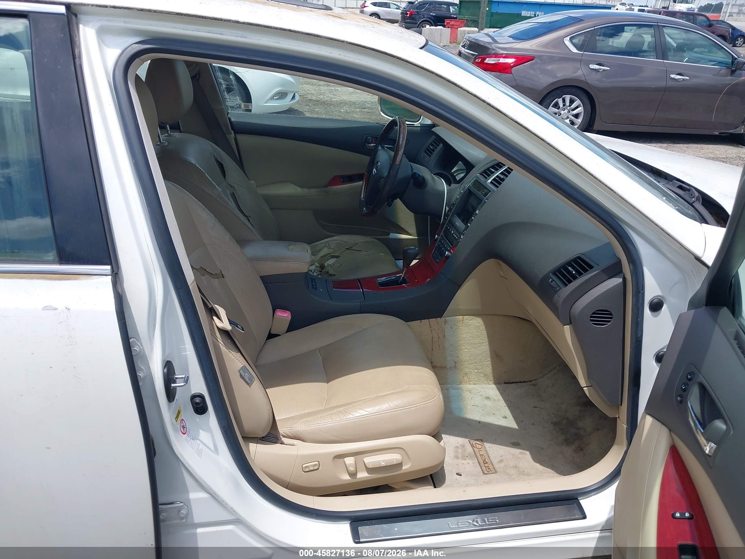 2008 Lexus Es 350   White vin: JTHBJ46G882266091