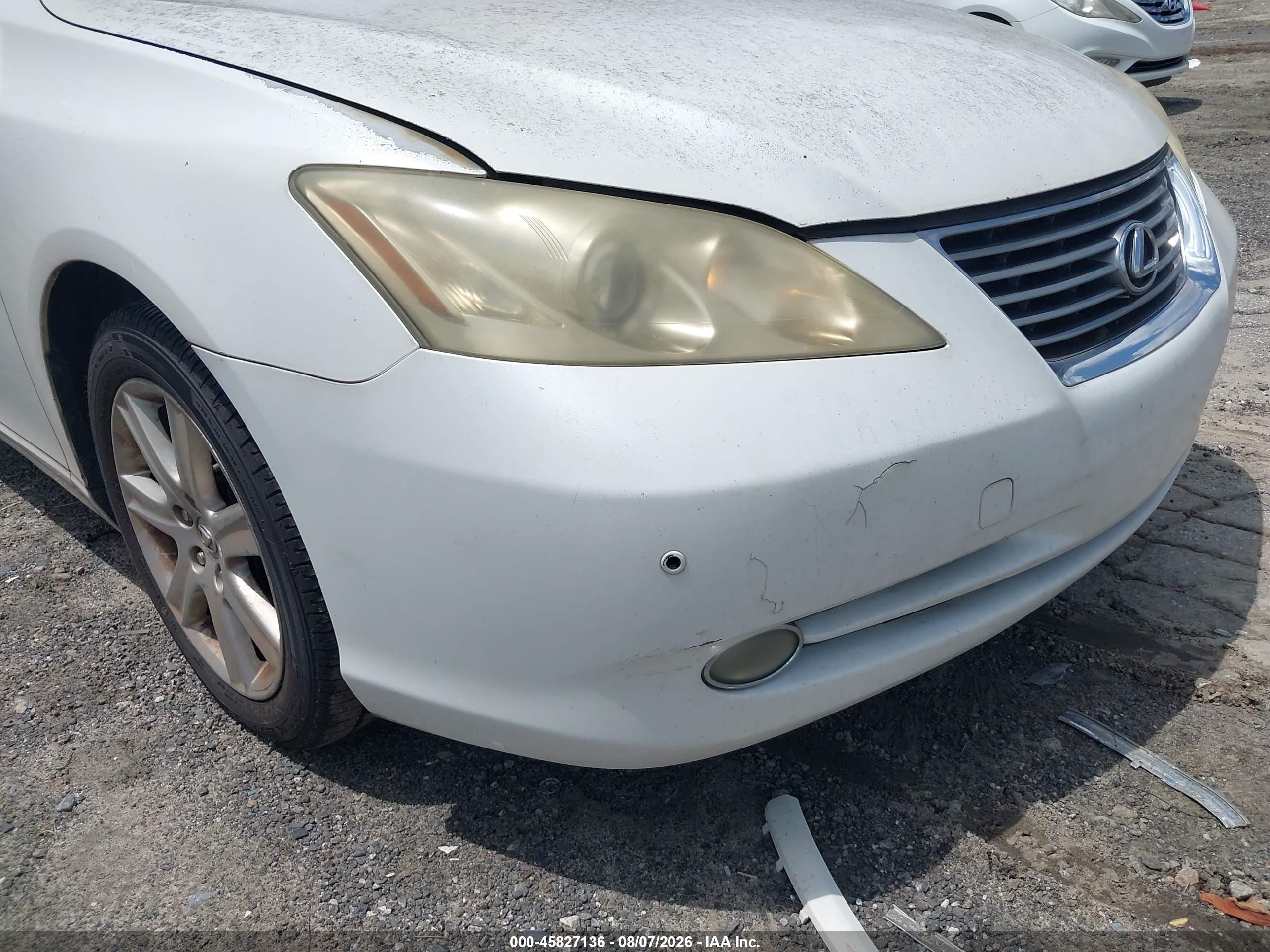 2008 Lexus Es 350   White vin: JTHBJ46G882266091